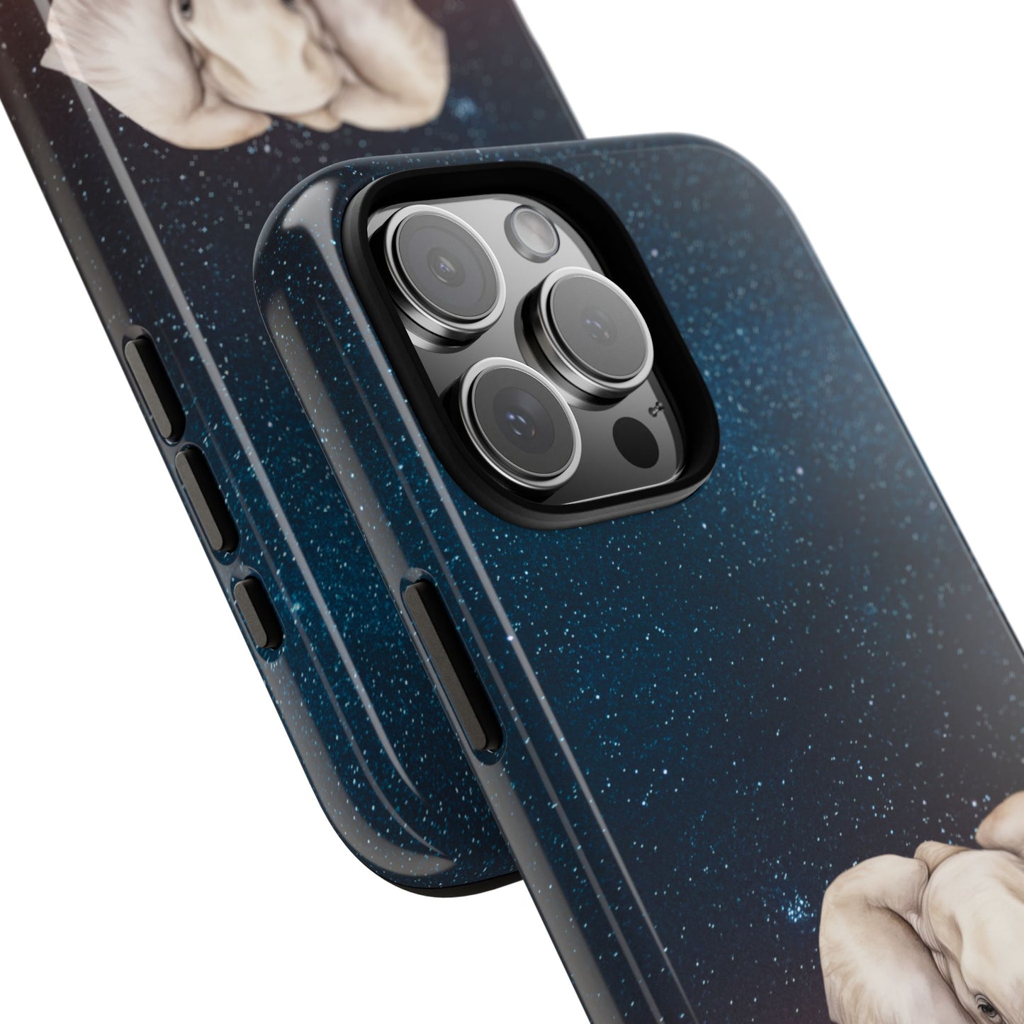 Starry Safari Elephant Family Mobile Cover – Cosmic Wildlife Aesthetic