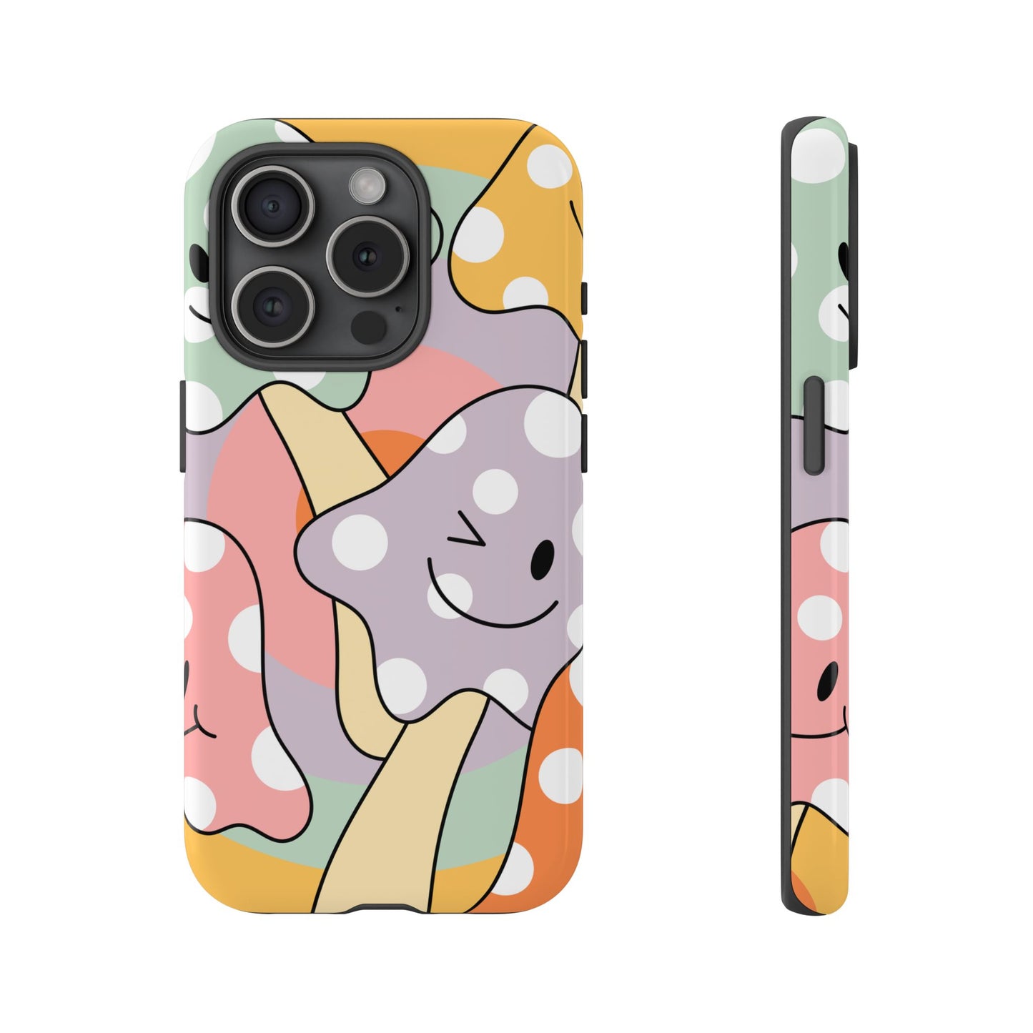 Retro Smiley Mushroom Phone Case β Cute 70s Aesthetic for iPhone, Samsung & Google Pixel