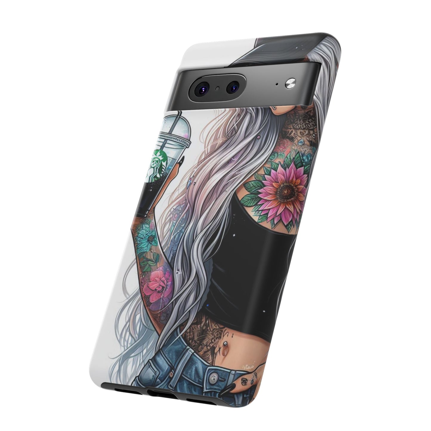 Tattooed Coffee Queen – Edgy Urban Aesthetic Mobile Cover