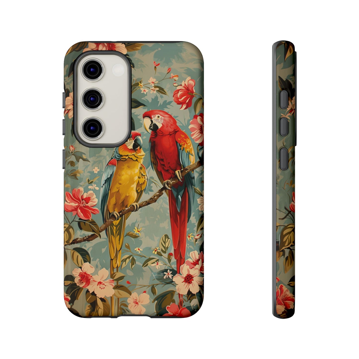 Floral Parrot Phone Case β Tropical Bird Design for iPhone, Samsung & Google Pixel
