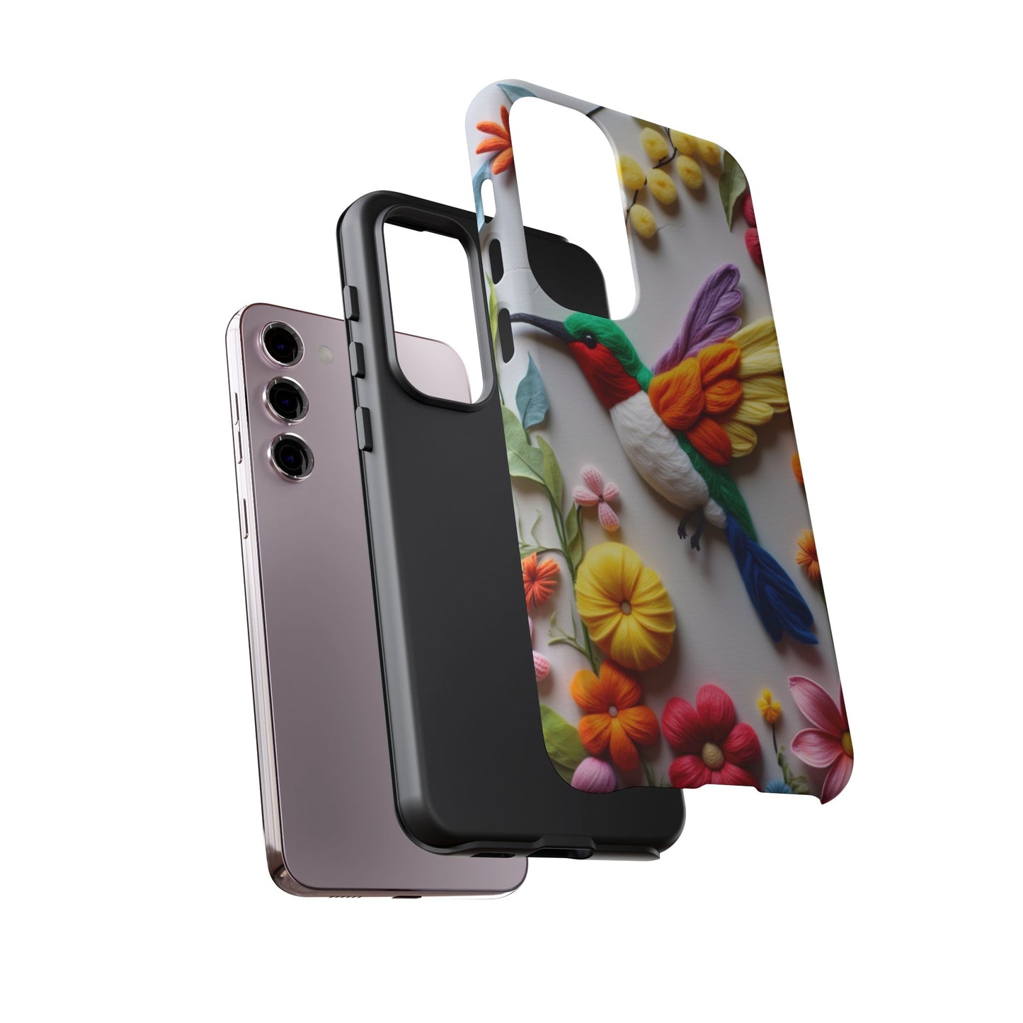 Elegant Hummingbird with Floral Mosaic Design | Nature's Artistic Vibes | iPhone 16 Pro