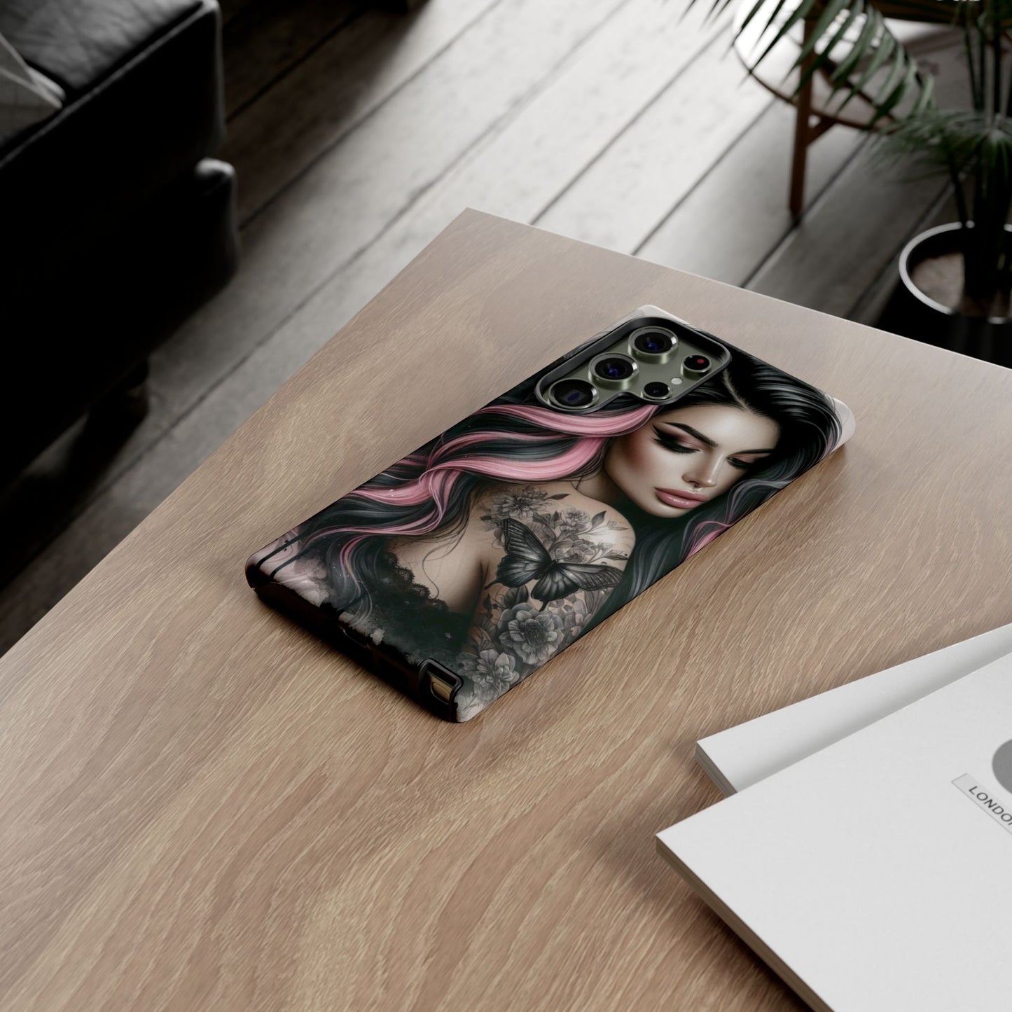 Butterfly Noir – Gothic Beauty & Inked Elegance Mobile Cover