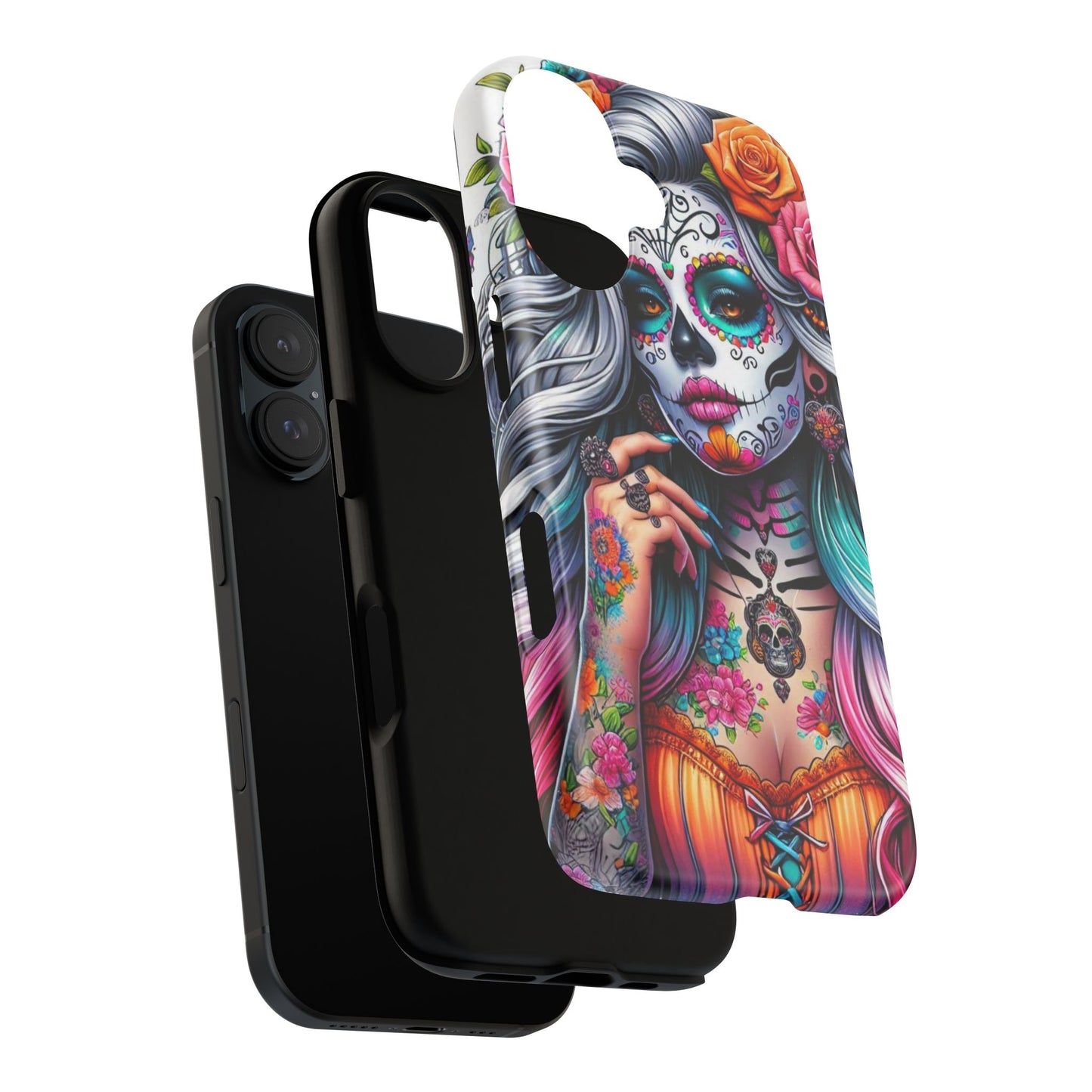 Sugar Skull Goddess – Día de los Muertos Floral Queen Mobile Cover