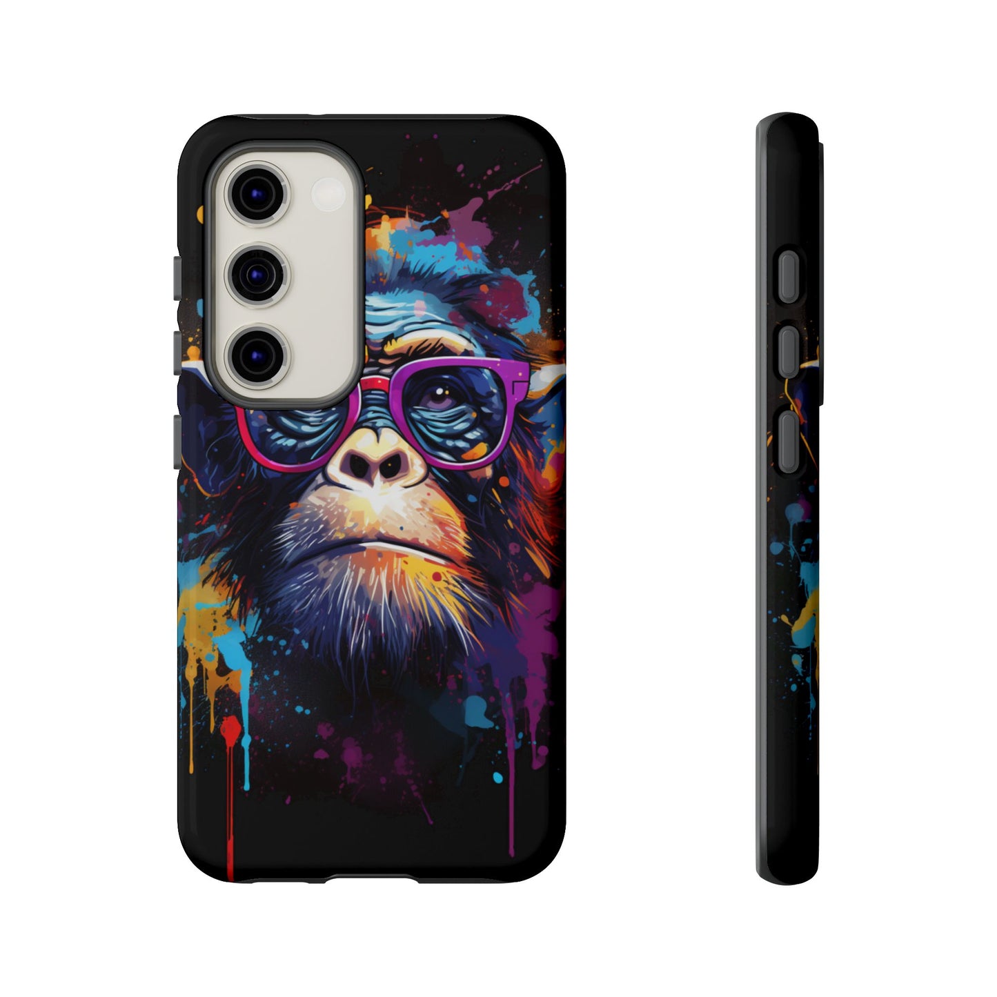 Grafitti Monkey Print Phone Case - iPhone, Samsung & Google Pixel Cover - Artistic Phone Case, Animal Lover Gift