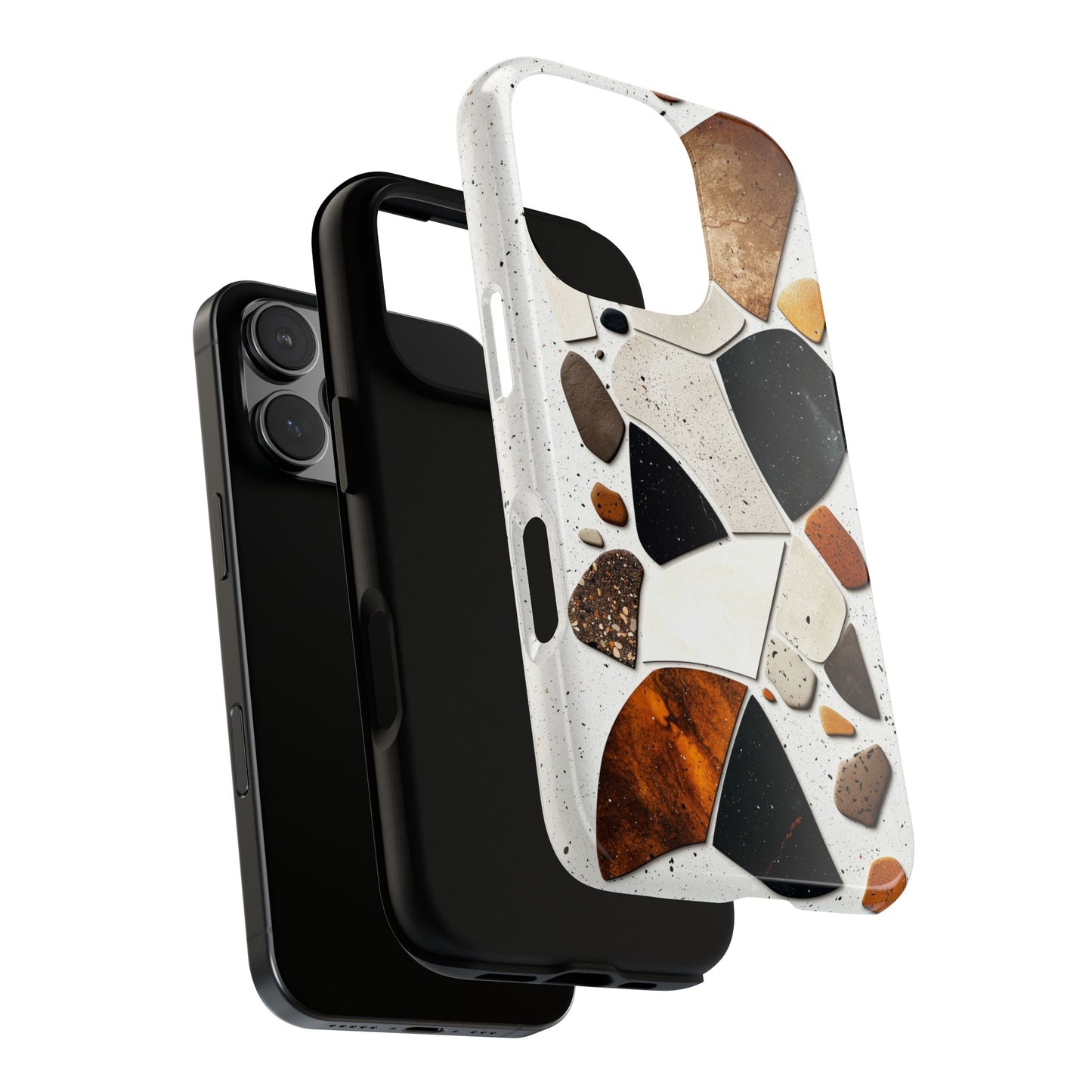 Earthy Terrazzo Abstract Phone Case β Natural & Bold for iPhone, google Pixel & Samsung