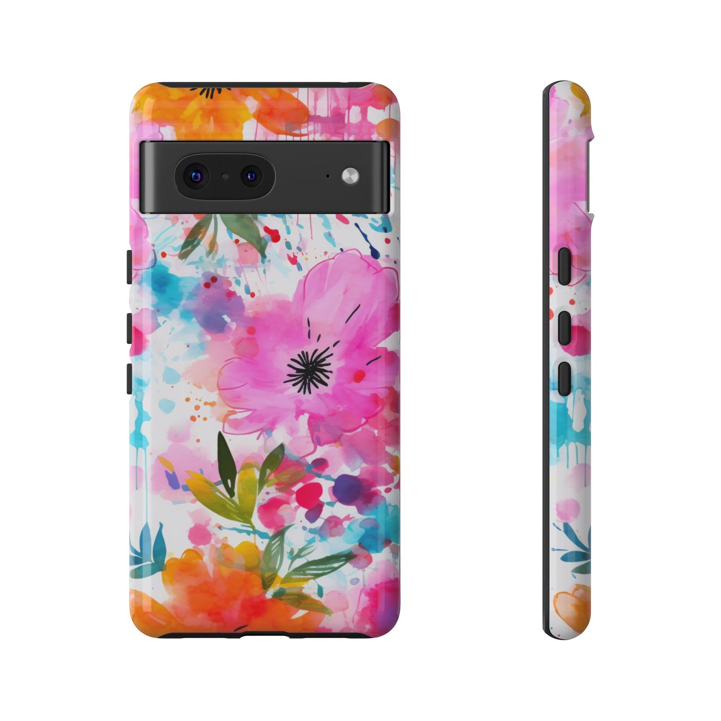 Vibrant Watercolor Floral Phone Case – Artistic & Colorful Design
