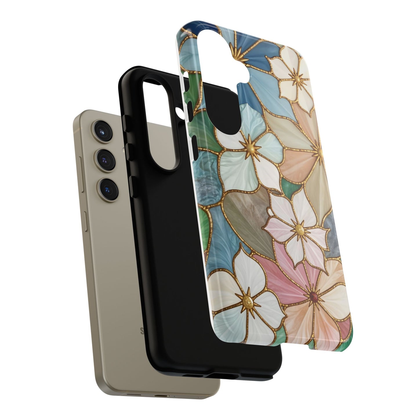 Floral Symphony: Stained Glass Elegance