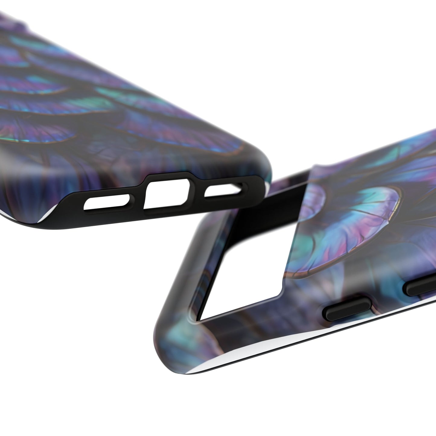 Abstract Macro Shot of Iridescent Butterfly Fish Scales Phone Case Design