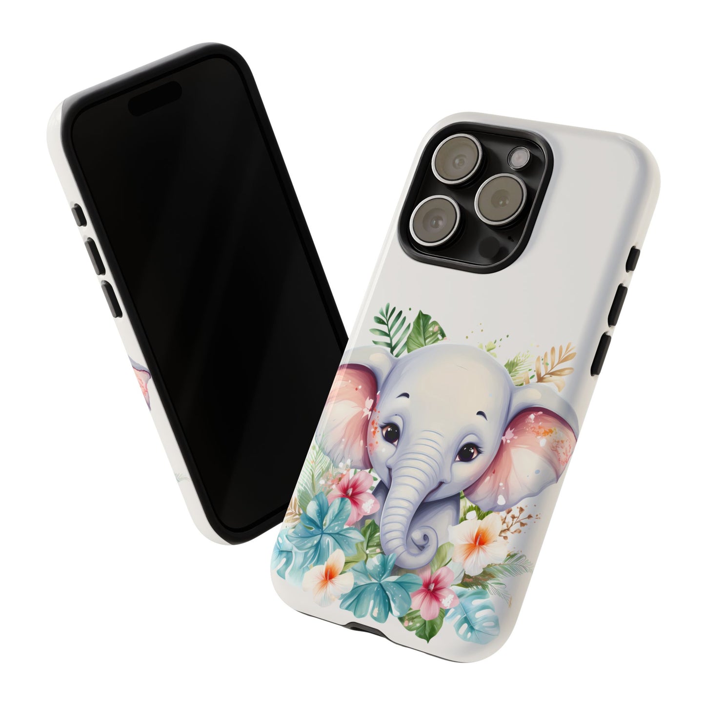 Adorable Baby Elephant Mobile Cover – Floral Fantasy Art