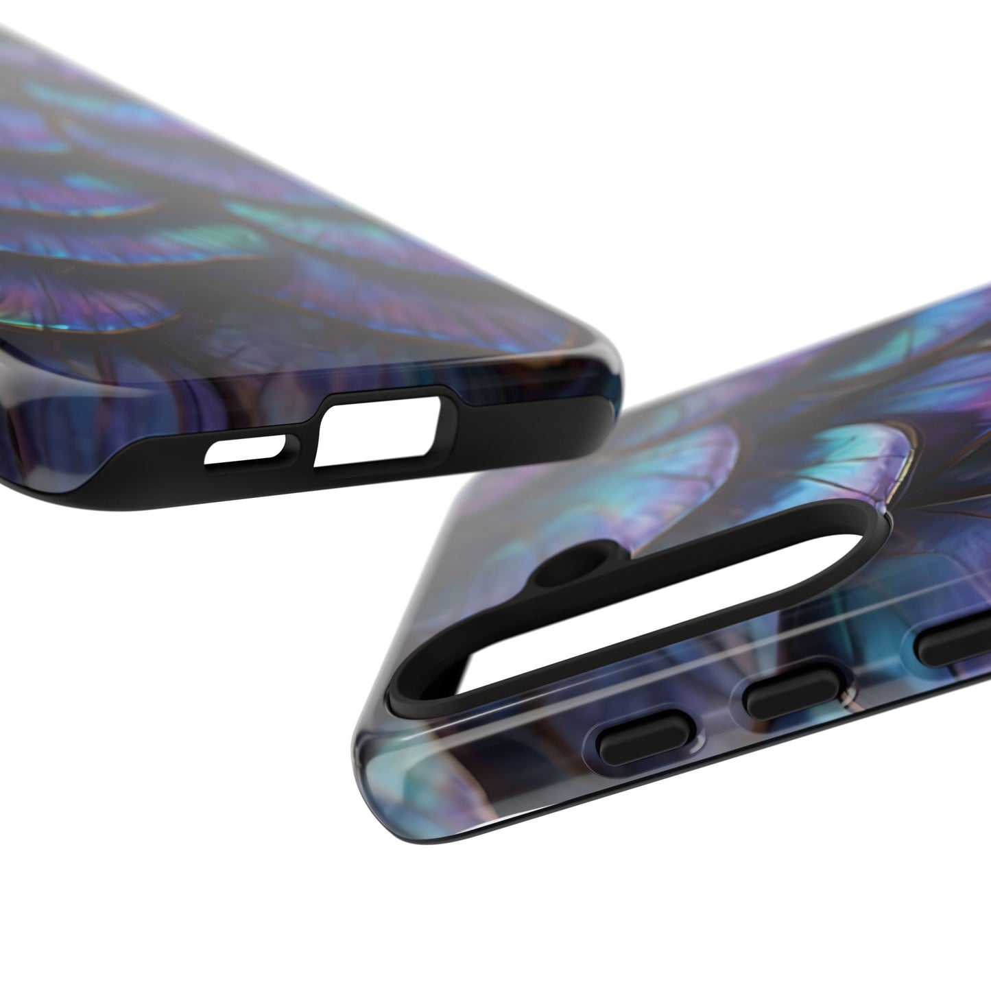 Abstract Macro Shot of Iridescent Butterfly Fish Scales Phone Case Design