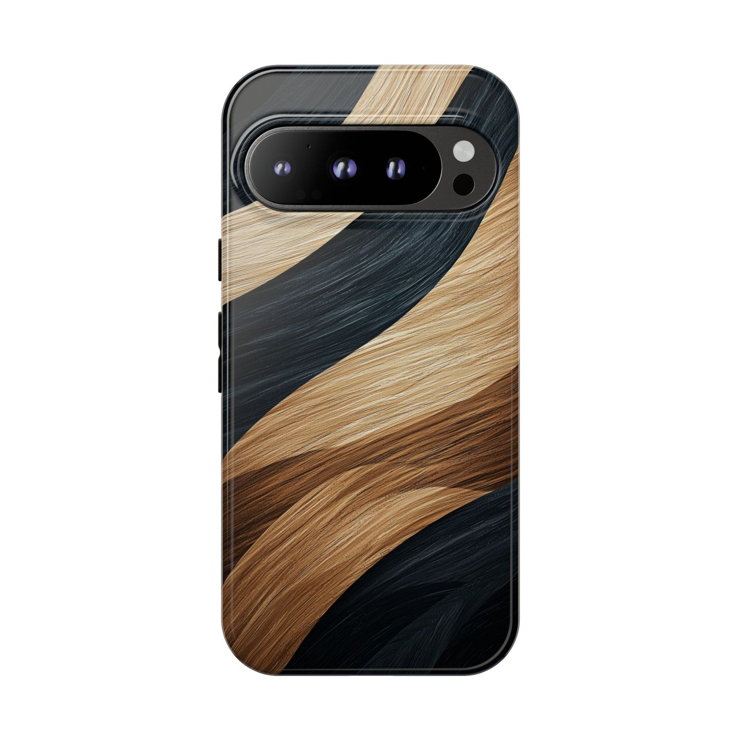 Metallic Black & Gold Zebra Stripes Phone Case for iPhone, Samsung & Google Pixel