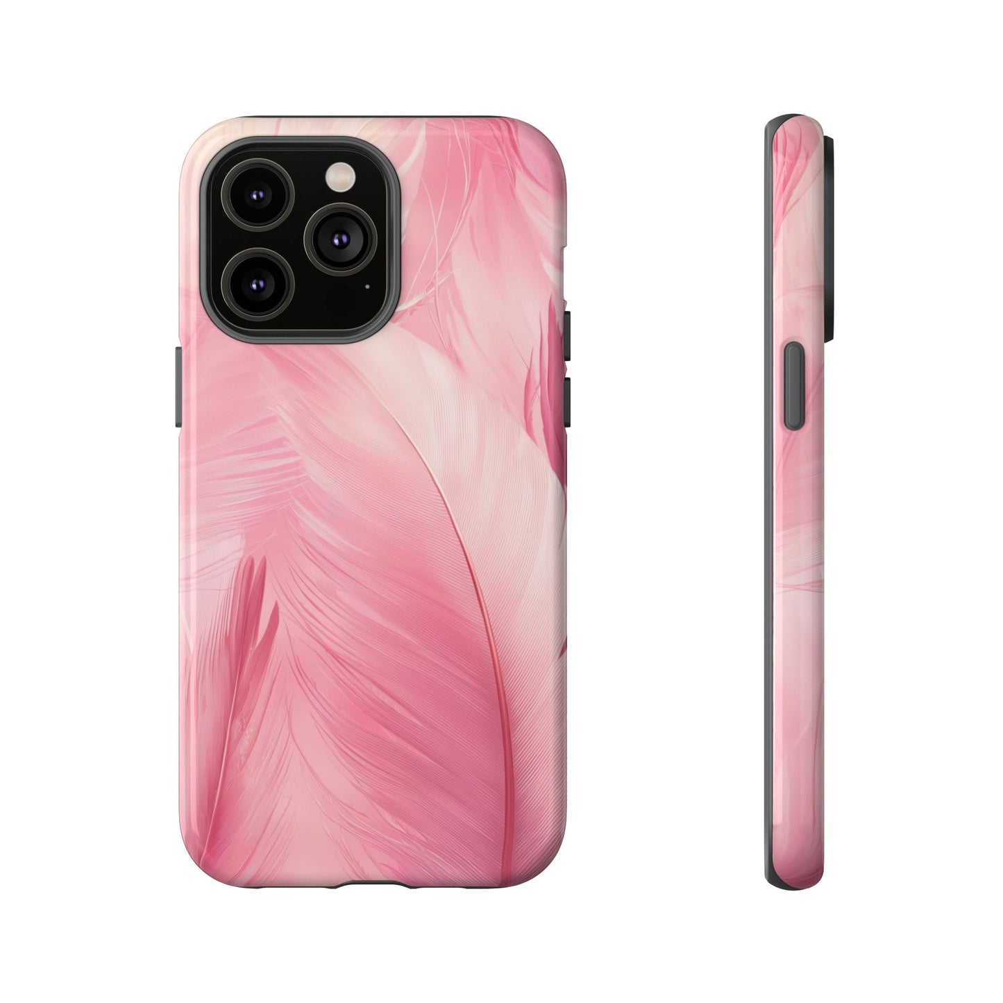 Soft Pink Flamingo Feather Phone Case for iPhone, Samsung & Google Pixel