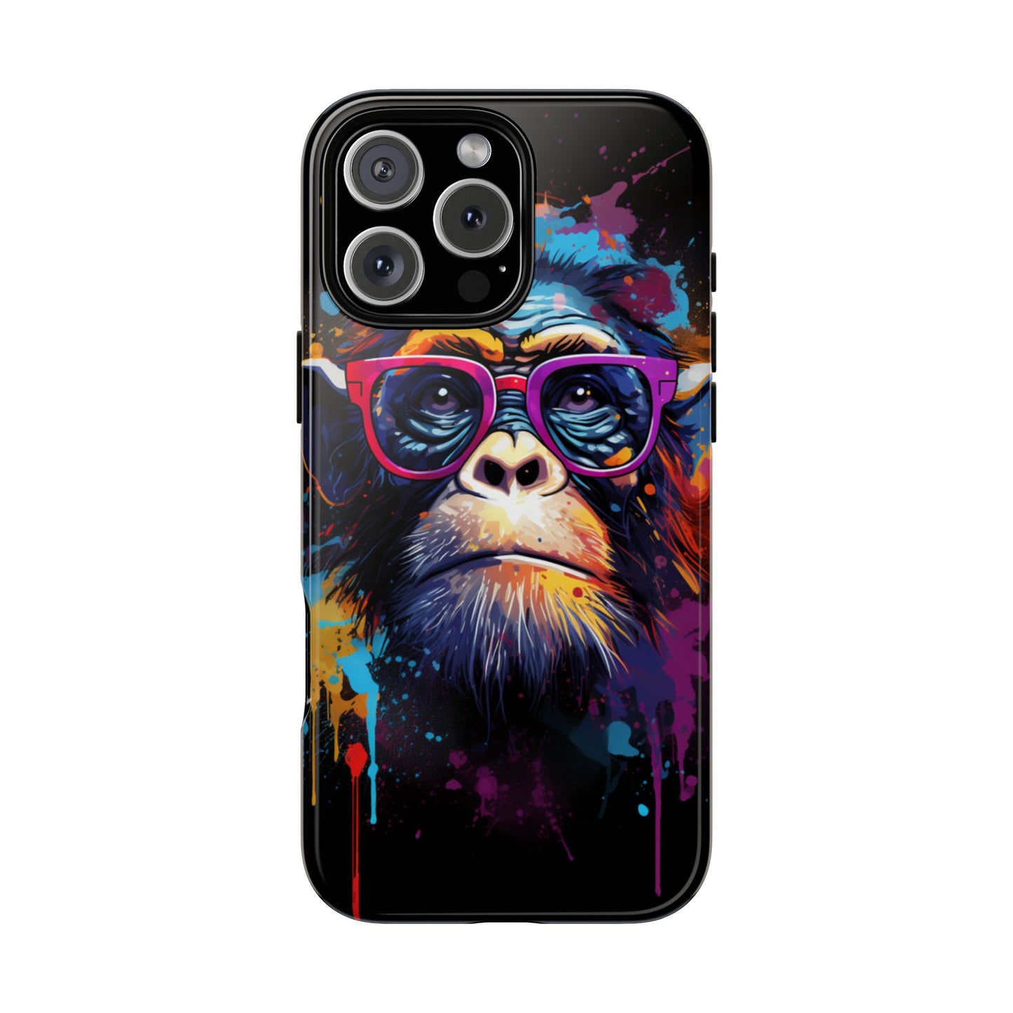 Grafitti Monkey Print Phone Case - iPhone, Samsung & Google Pixel Cover - Artistic Phone Case, Animal Lover Gift
