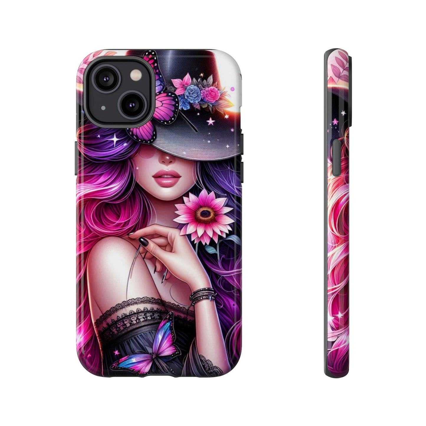 Celestial Charm – Cosmic Cowgirl & Butterfly Magic Mobile Cover