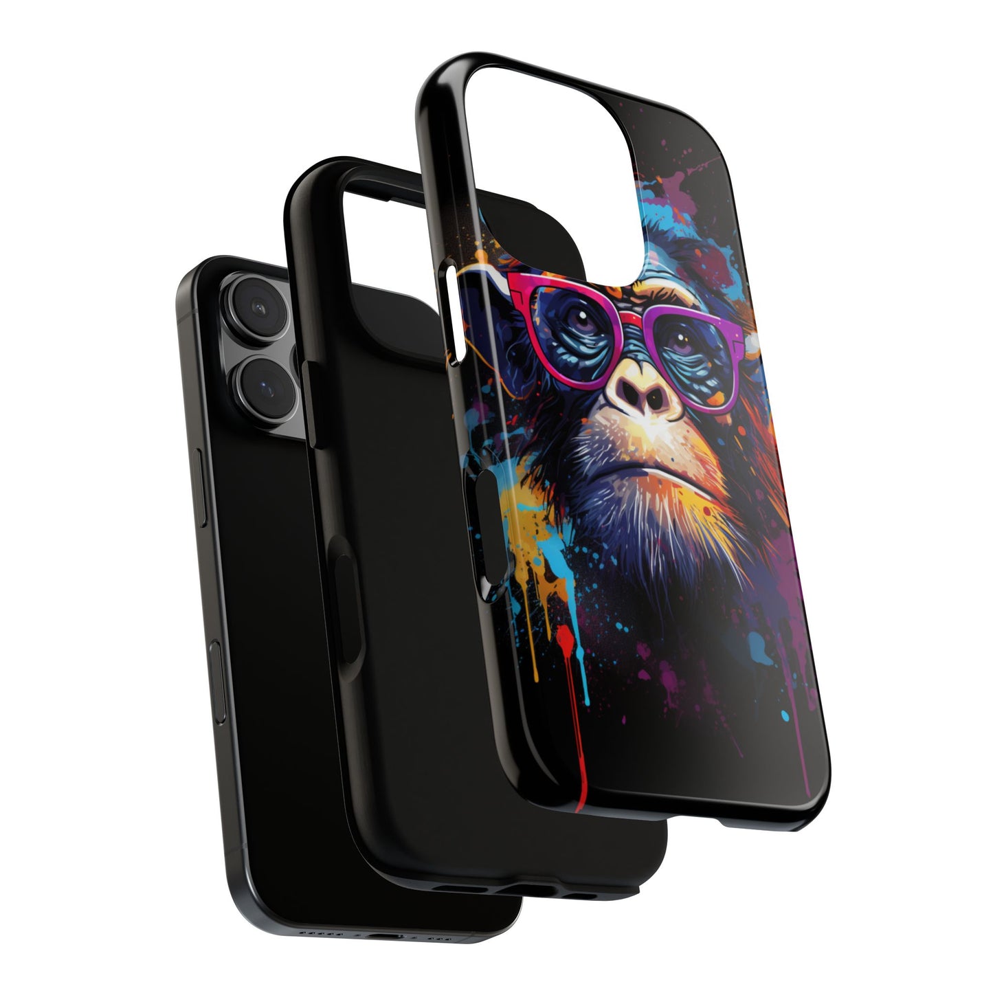 Grafitti Monkey Print Phone Case - iPhone, Samsung & Google Pixel Cover - Artistic Phone Case, Animal Lover Gift