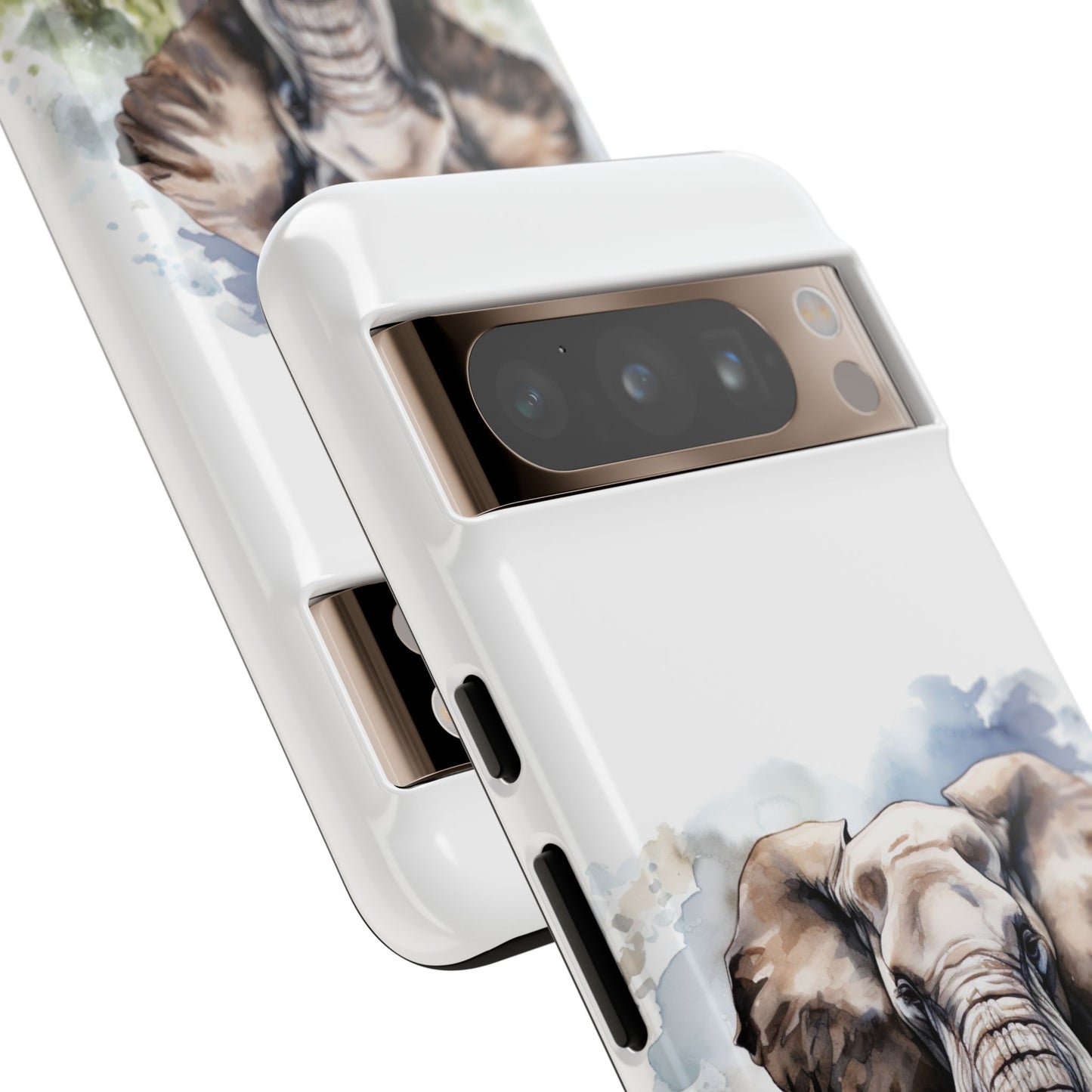 Majestic Watercolor Elephant Mobile Cover – Artistic Wildlife Design