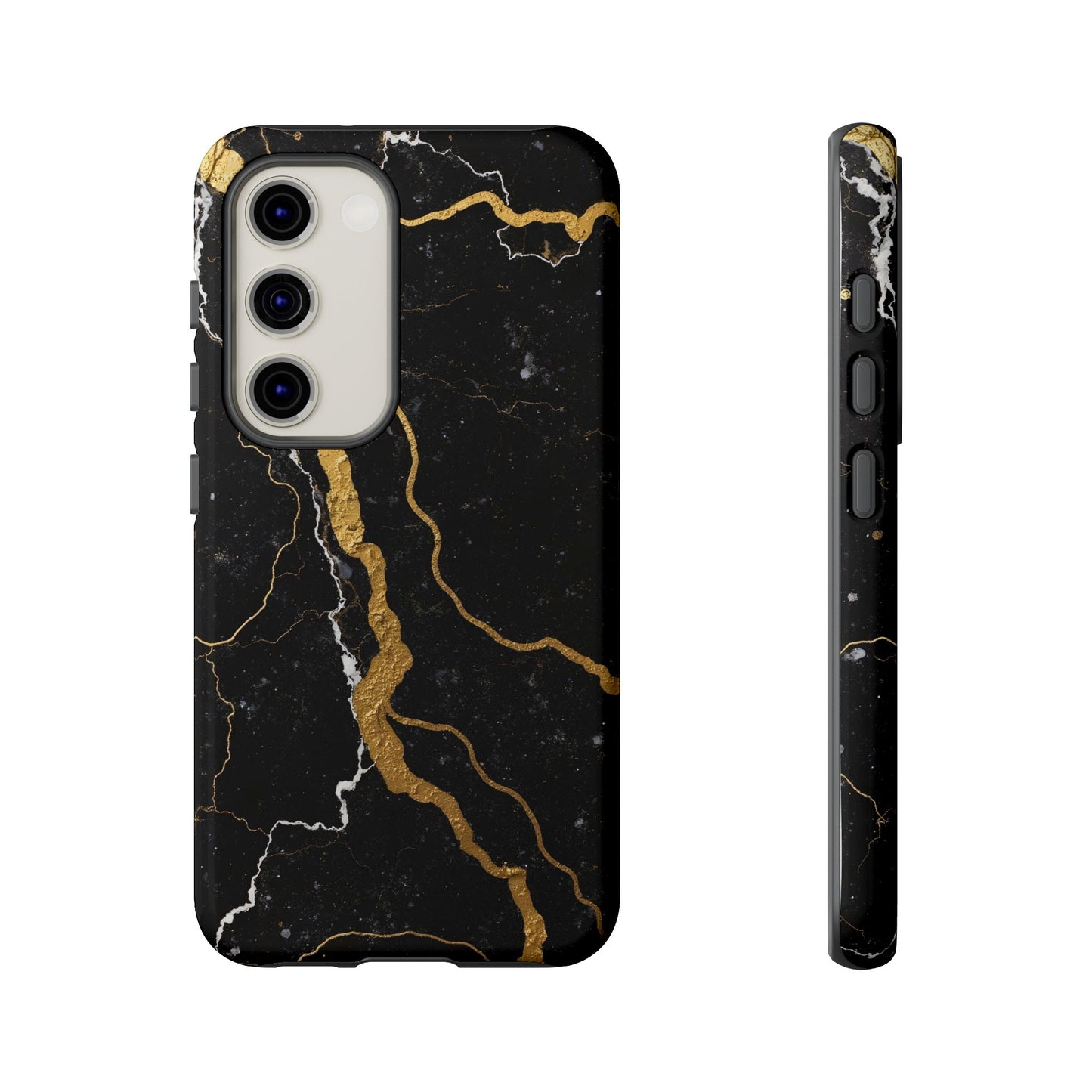 Black & Gold Marble Design Illustration Design Phone Case