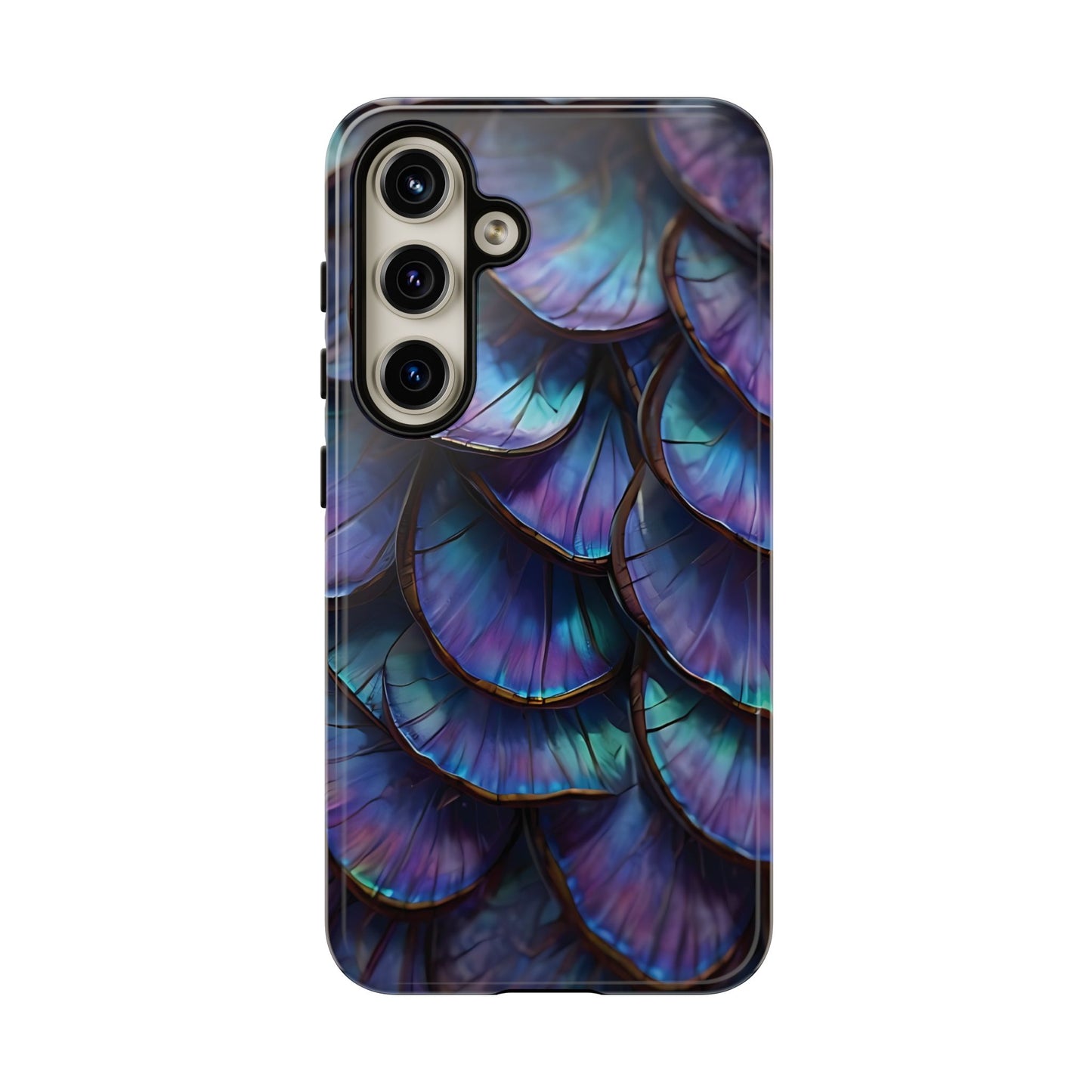 Abstract Macro Shot of Iridescent Butterfly Fish Scales Phone Case Design