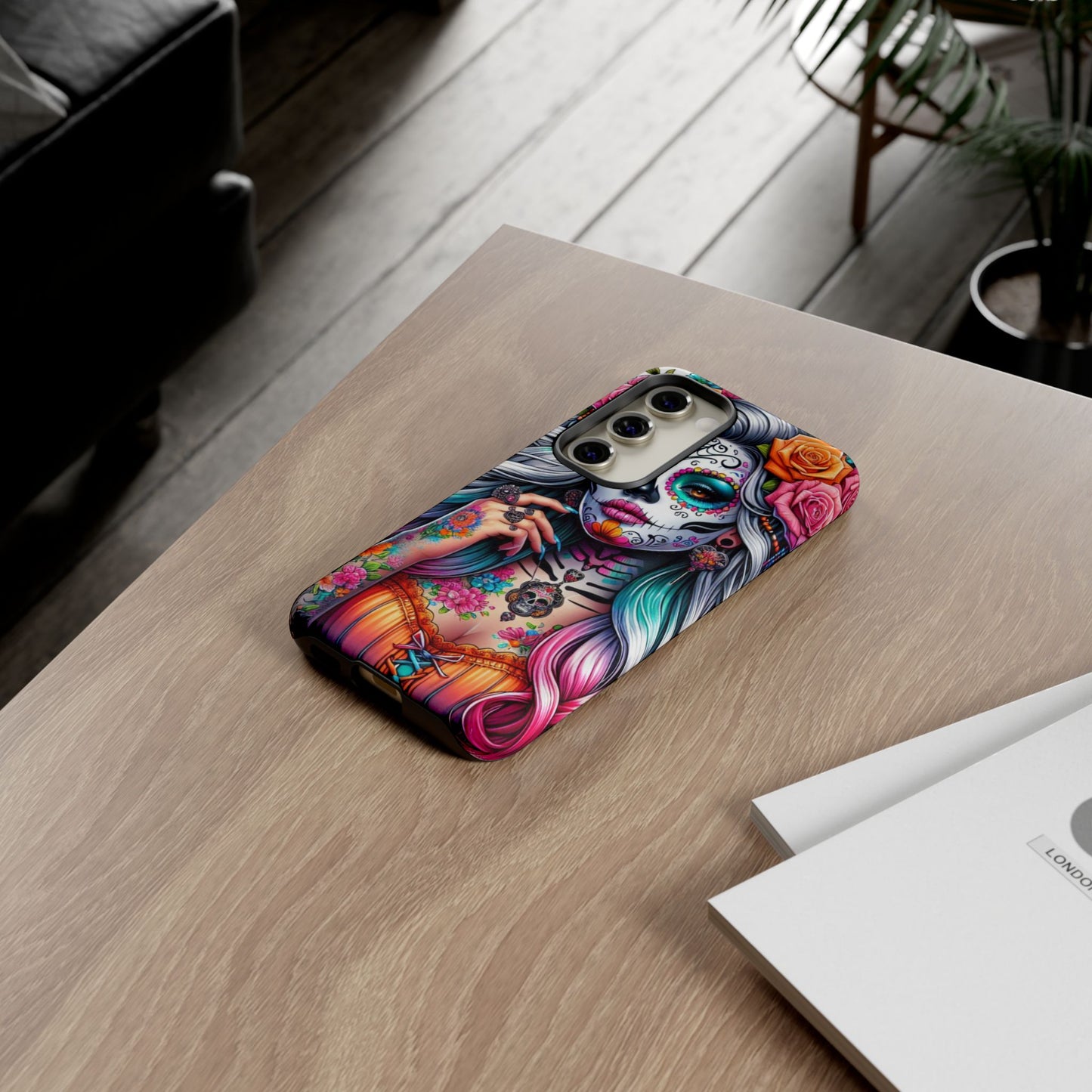 Sugar Skull Goddess – Día de los Muertos Floral Queen Mobile Cover