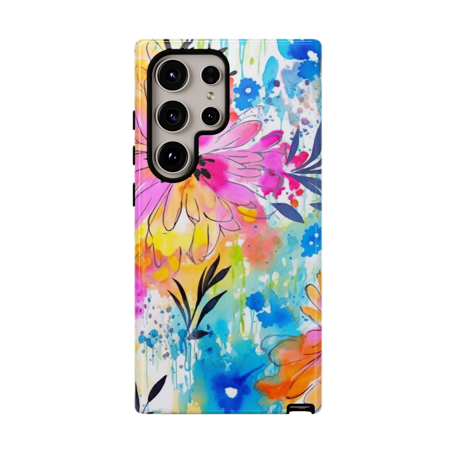 Abstract Watercolor Bloom Phone Case – Expressive & Vibrant