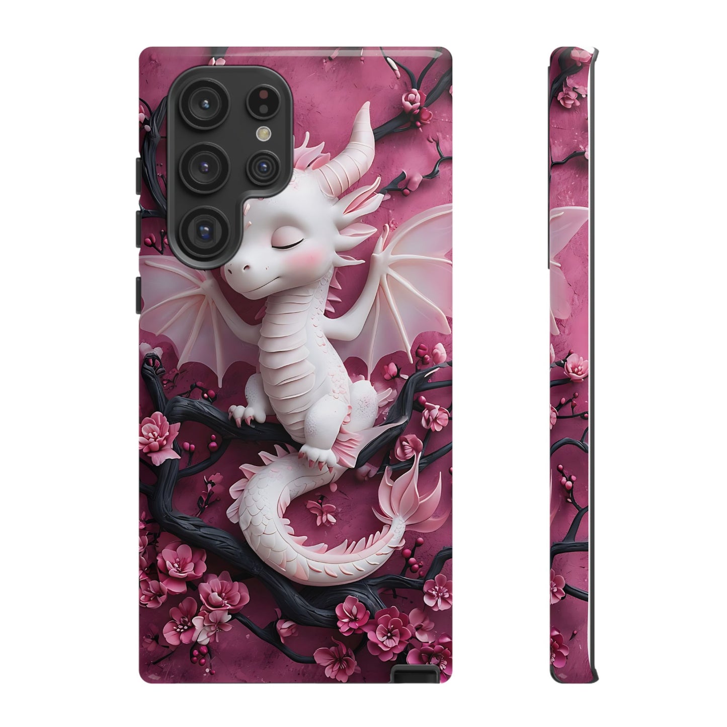 Whimsical 3D Relief Artwork Of A Cute Dragon phone case design