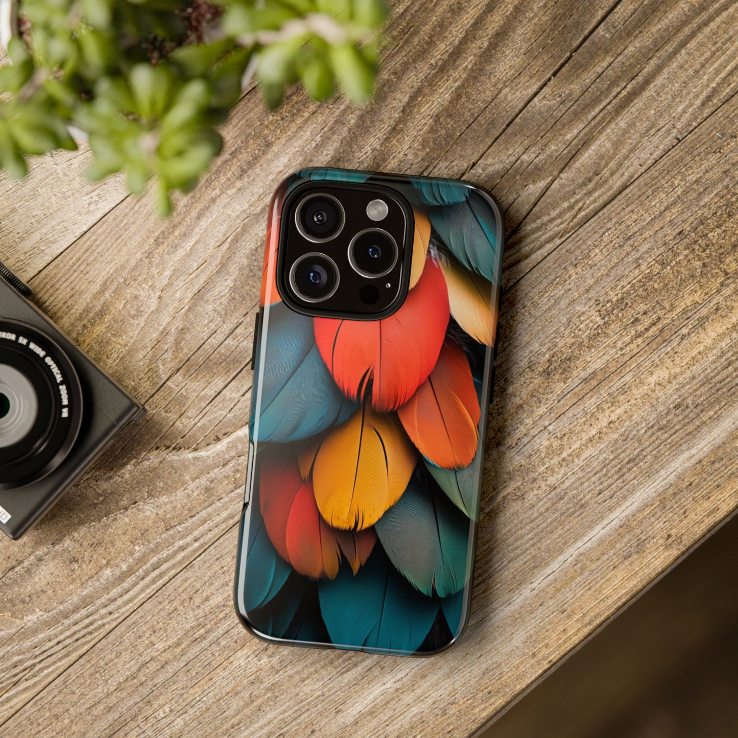 Exotic Macaw Feather Phone Case for iPhone, Samsung & Google Pixel