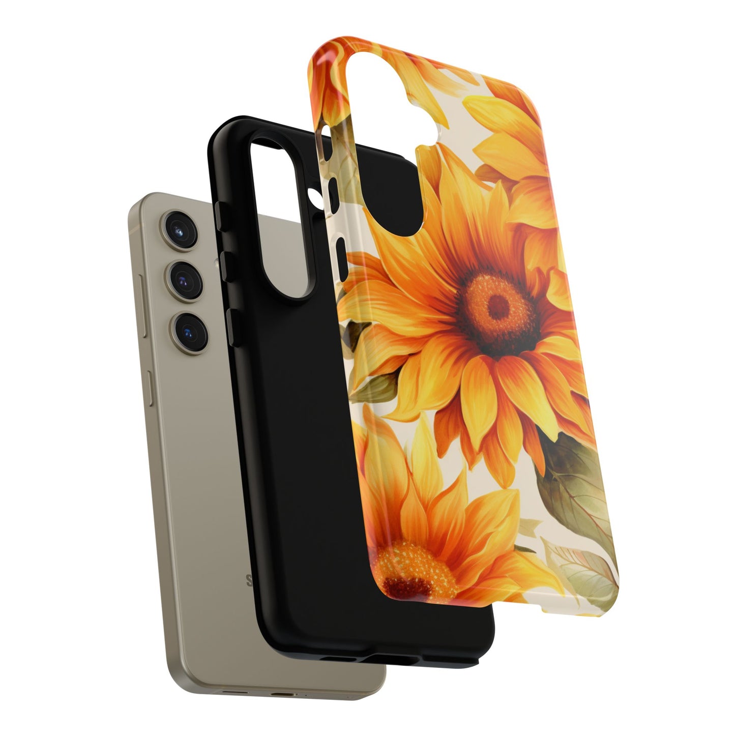 Golden Sunflower Glow Mobile Case – Radiant & Elegant
