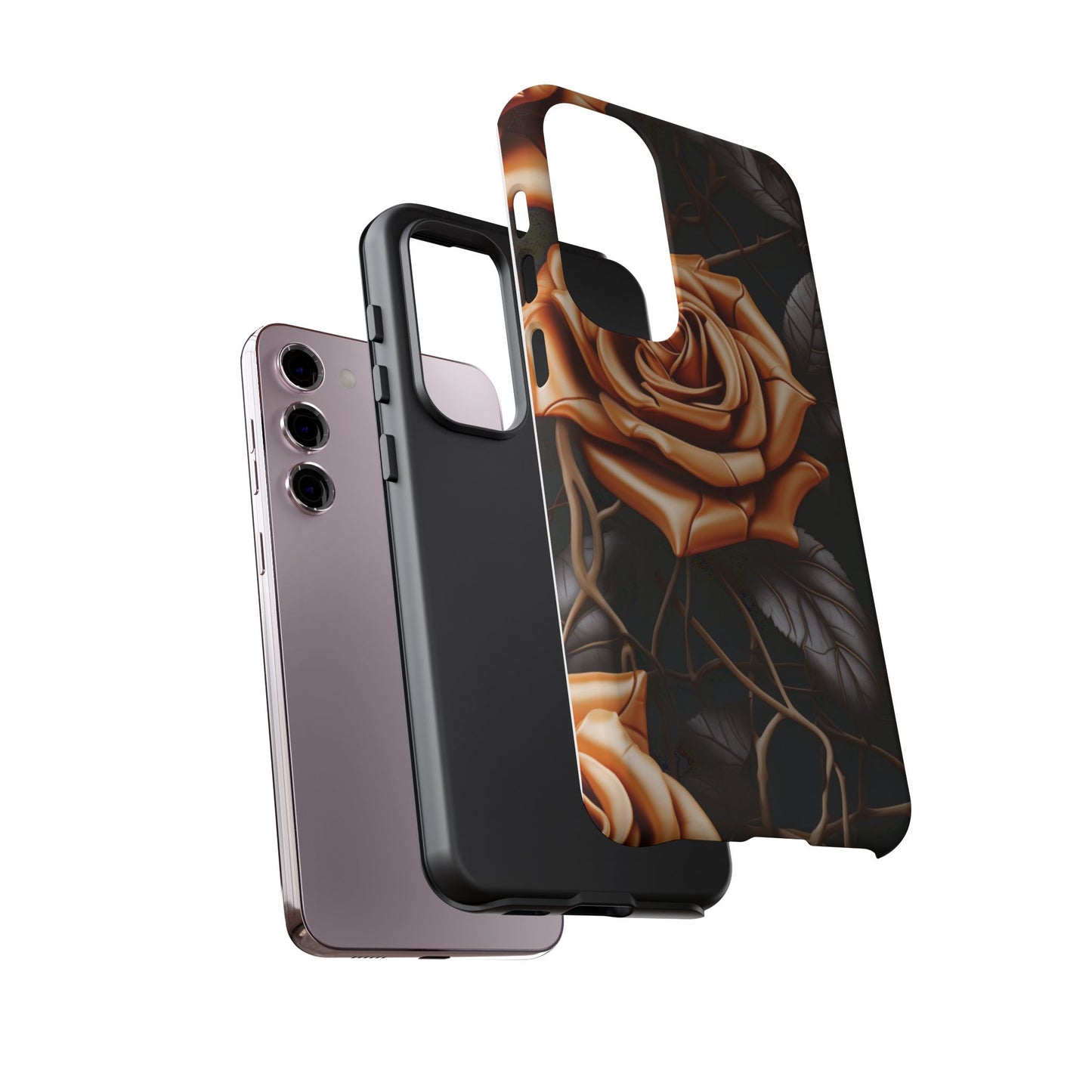 Midnight Gold Rose Mobile Case