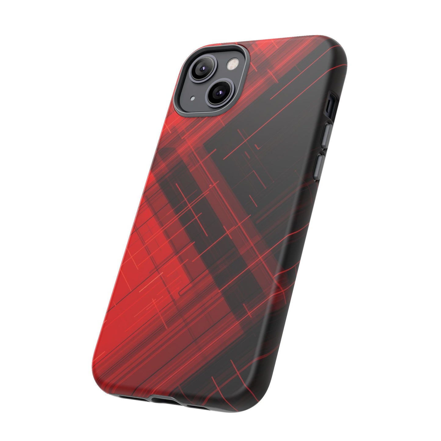 Abstract Red and Black Geometric Pattern