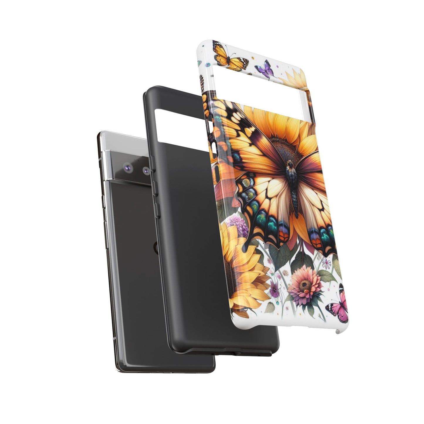 Golden Wings – Sunflower & Butterfly Wonderland Mobile Cover