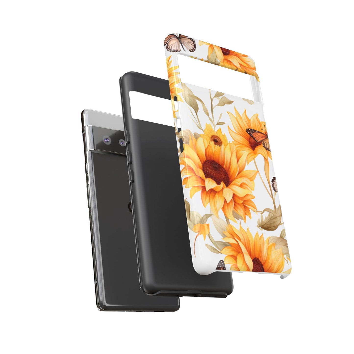 Sunflower & Butterfly Aesthetic Mobile Case – Bright & Nature-Inspired