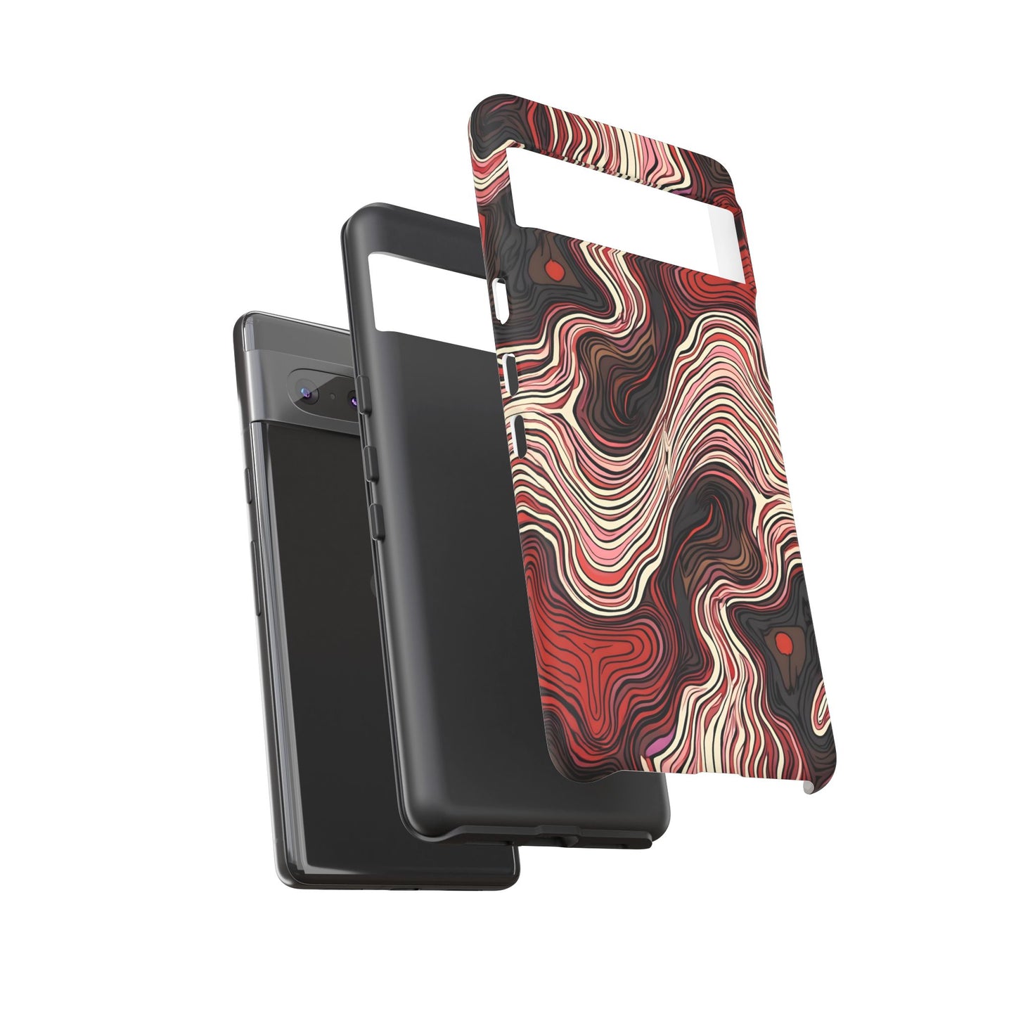 Abstract wavy illusion with swirling lines | Pattern Design
