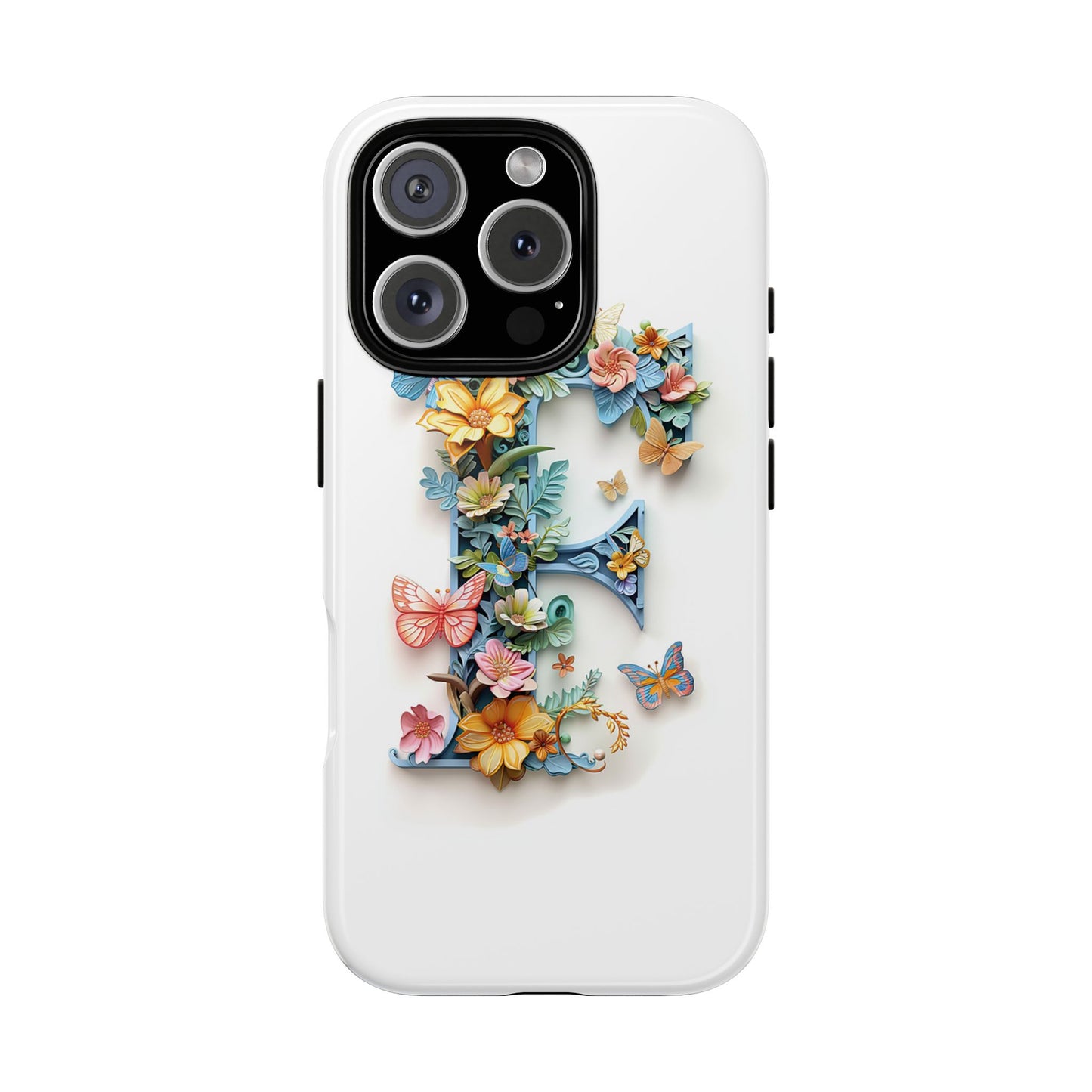 Floral Letter F Phone Case β Personalized Aesthetic Cover for iPhone, Samsung & Google Pixel