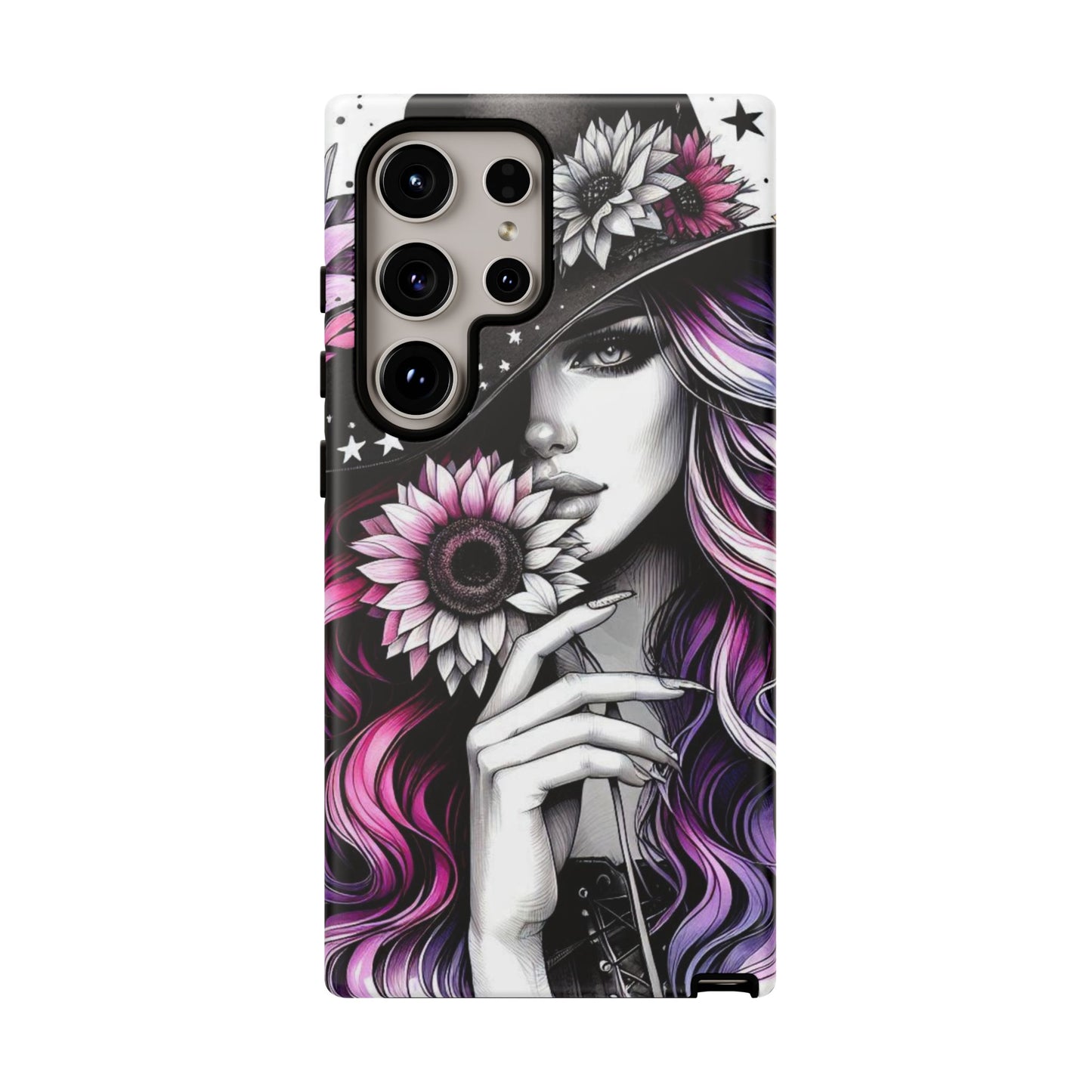 Mystic Bloom – Enchanted Witch & Floral Elegance Mobile Cover
