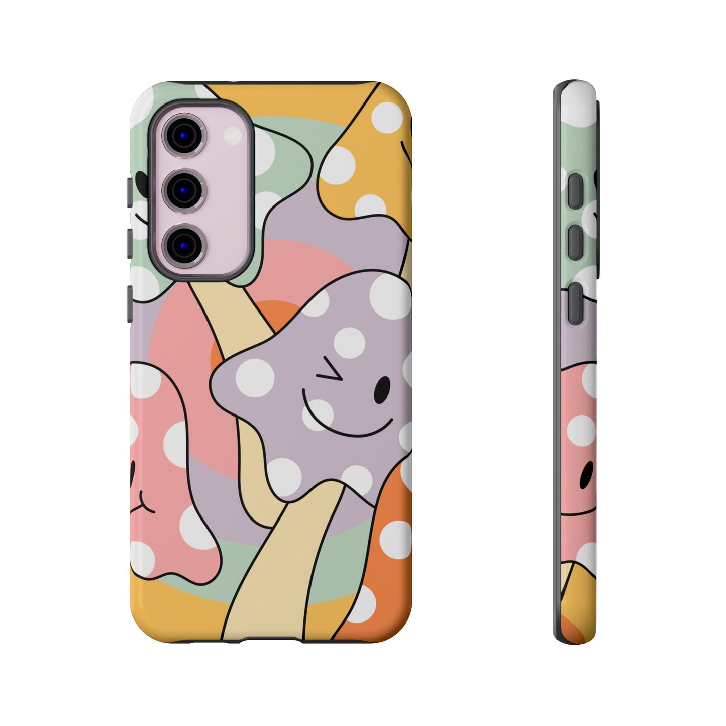 Retro Smiley Mushroom Phone Case β Cute 70s Aesthetic for iPhone, Samsung & Google Pixel