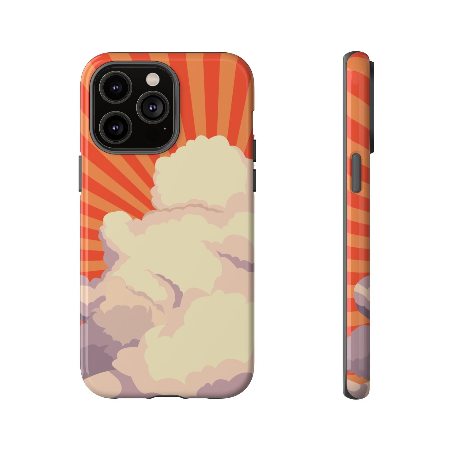 Retro Groovy Cloud Phone Case β 70s Aesthetic for iPhone, Samsung & Google Pixel