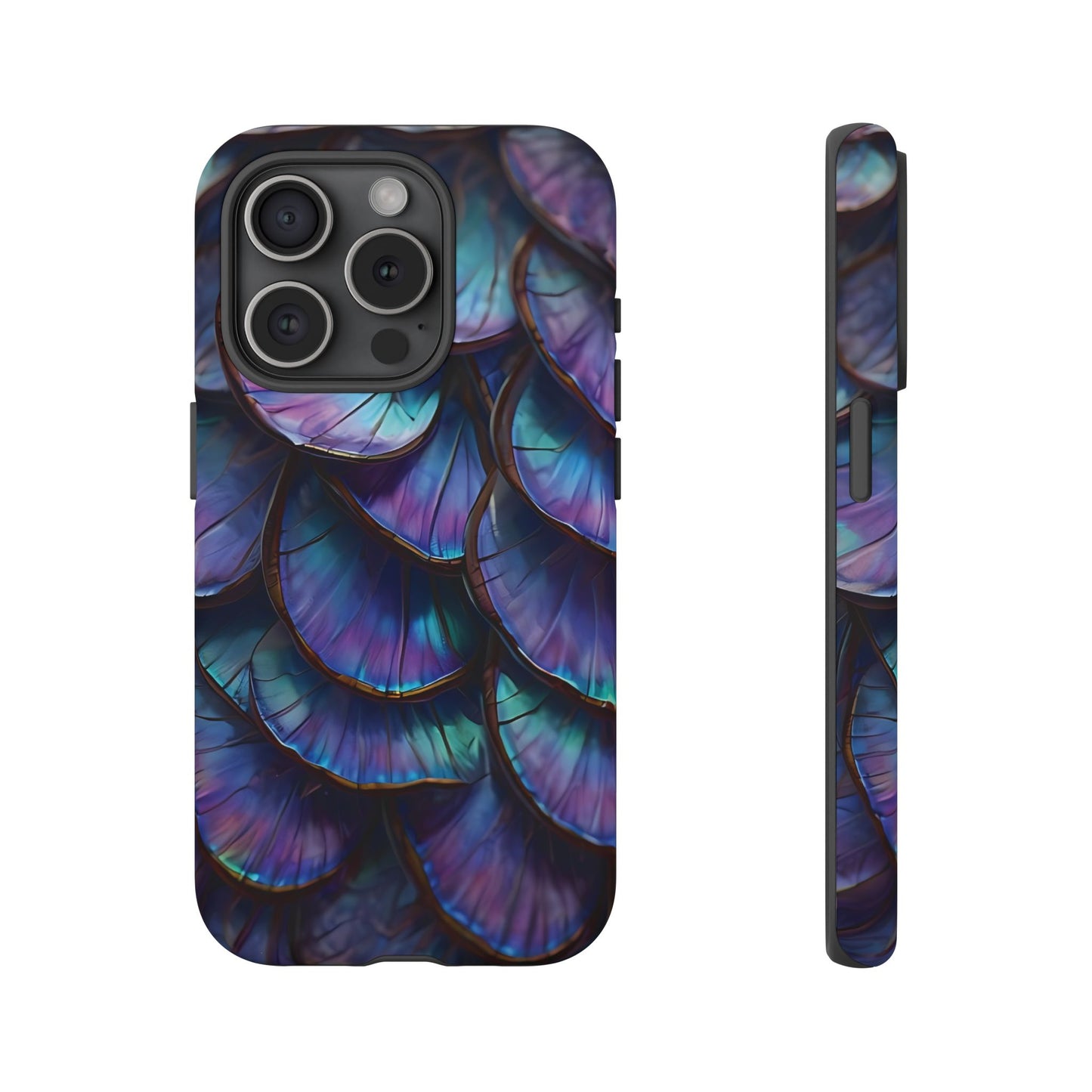 Abstract Macro Shot of Iridescent Butterfly Fish Scales Phone Case Design