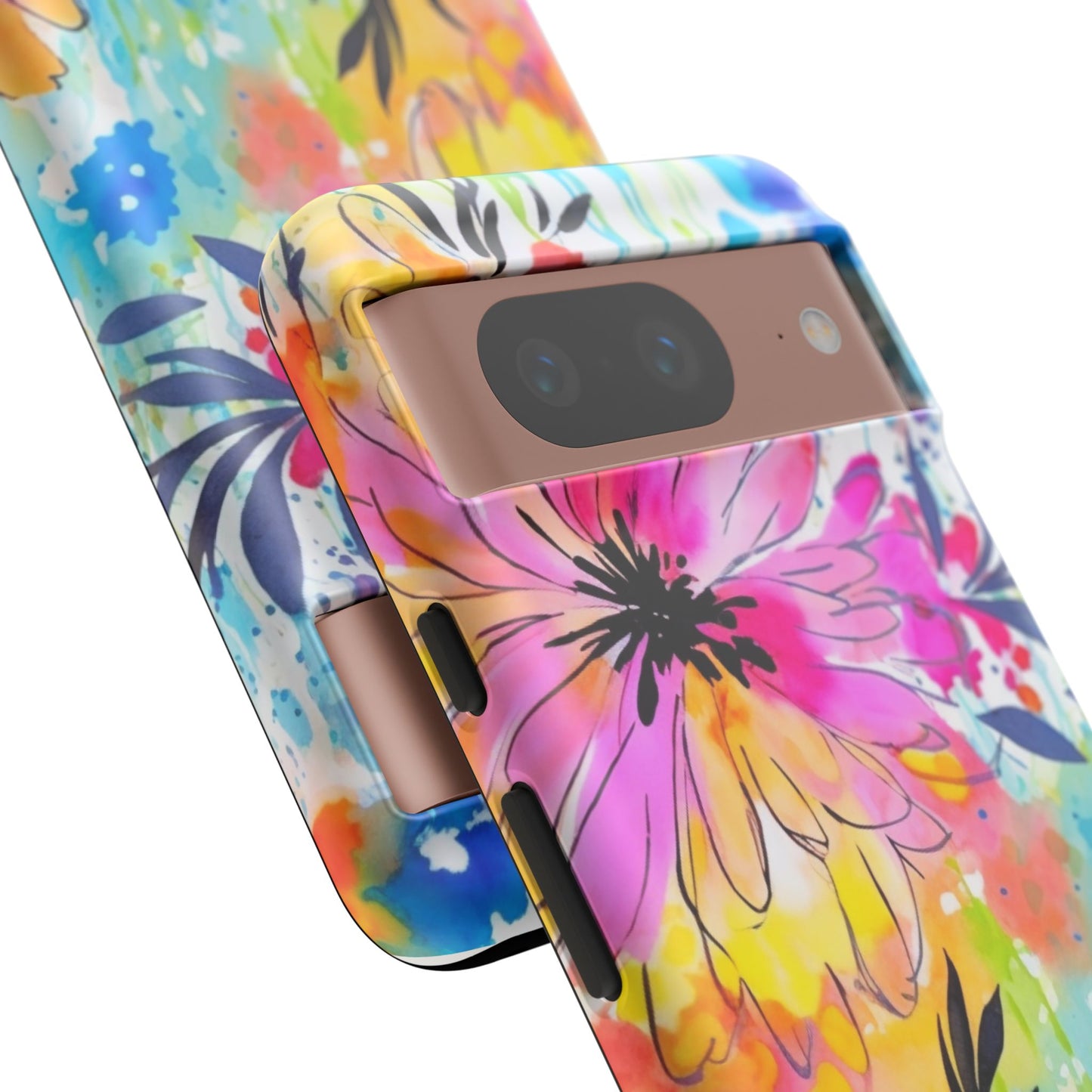 Abstract Watercolor Bloom Phone Case – Expressive & Vibrant