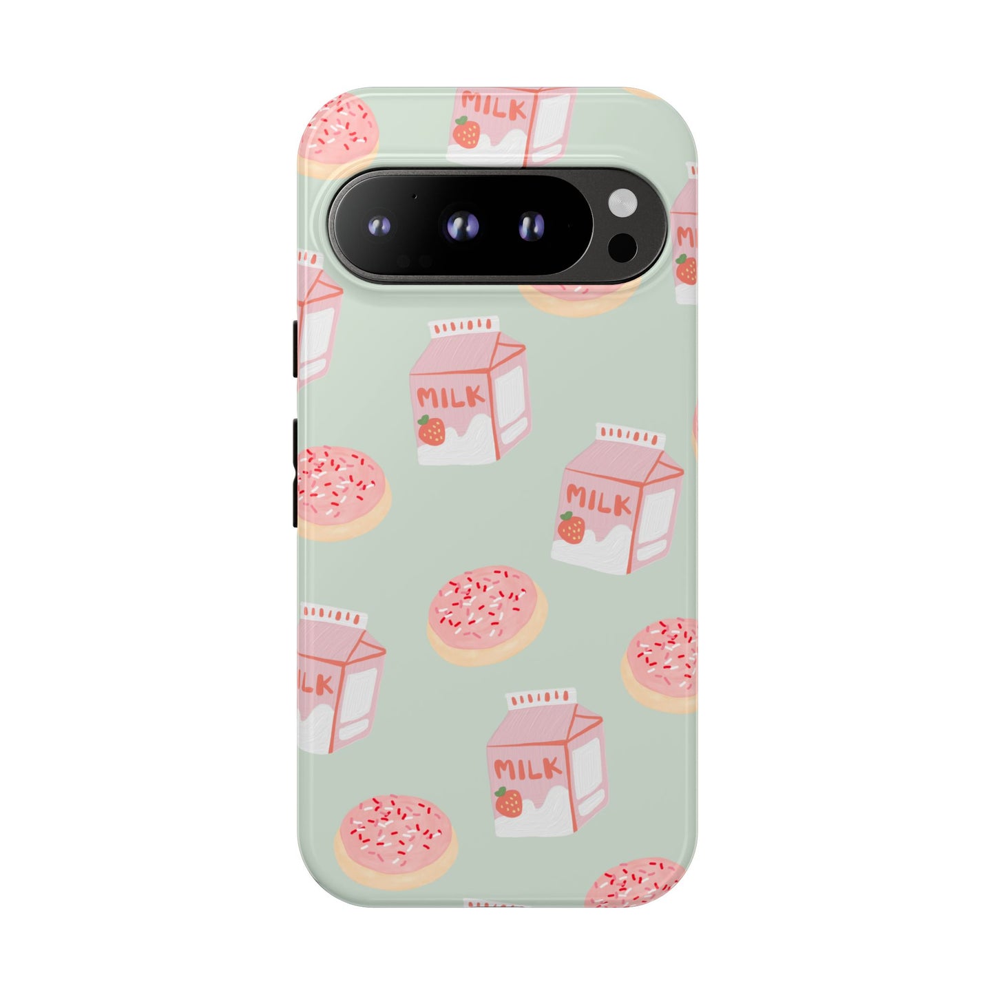 Strawberry Milk & Donut Delight Phone Case for iPhone, Samsung, Google Pixel