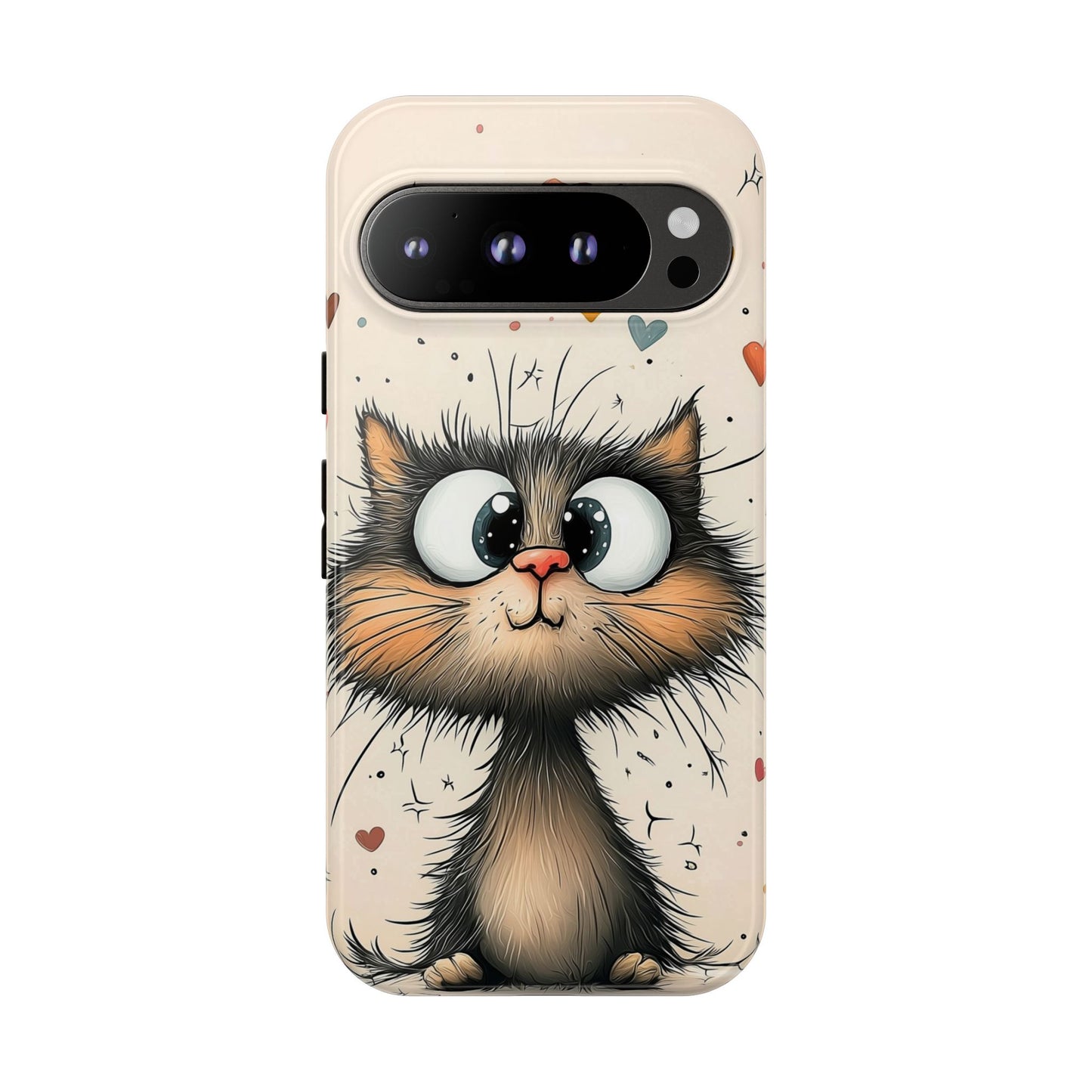 Whiskers & Hearts Phone Case β Cute Anime Cat Design for iPhone, Google Pixel & Samsung