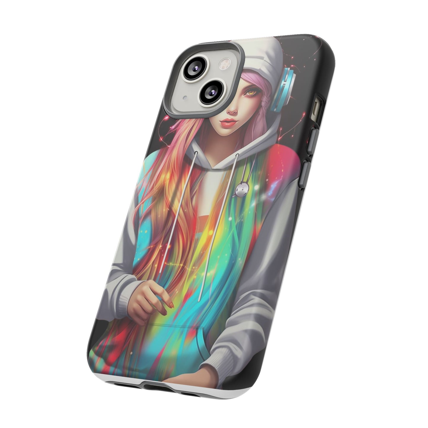 Anime Girl Phone Case - Cute Aesthetic Cover for iPhone, Samsung & Google Pixel, Girly Phone Case, Kawaii Phone Case, Anime Lover Gift