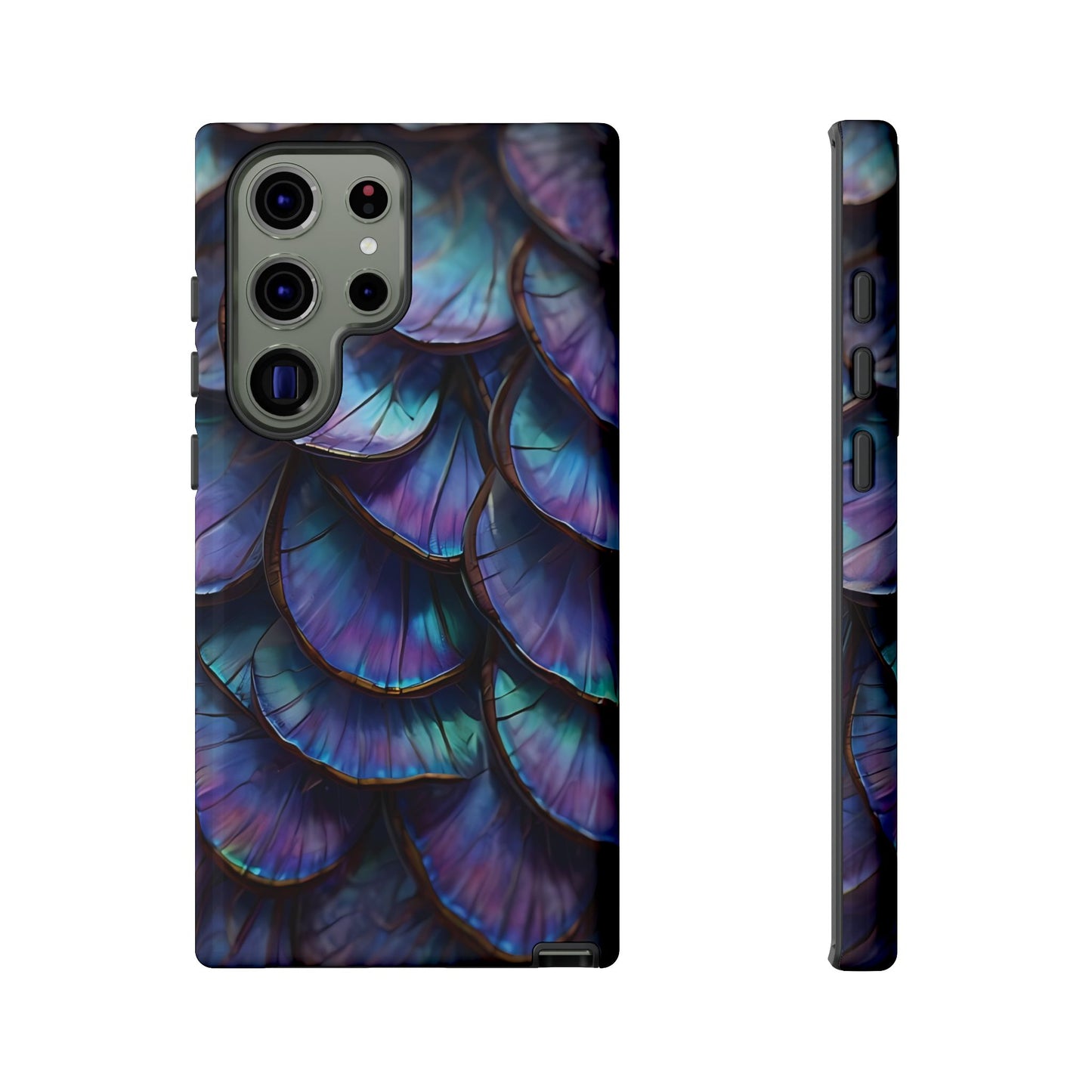 Abstract Macro Shot of Iridescent Butterfly Fish Scales Phone Case Design