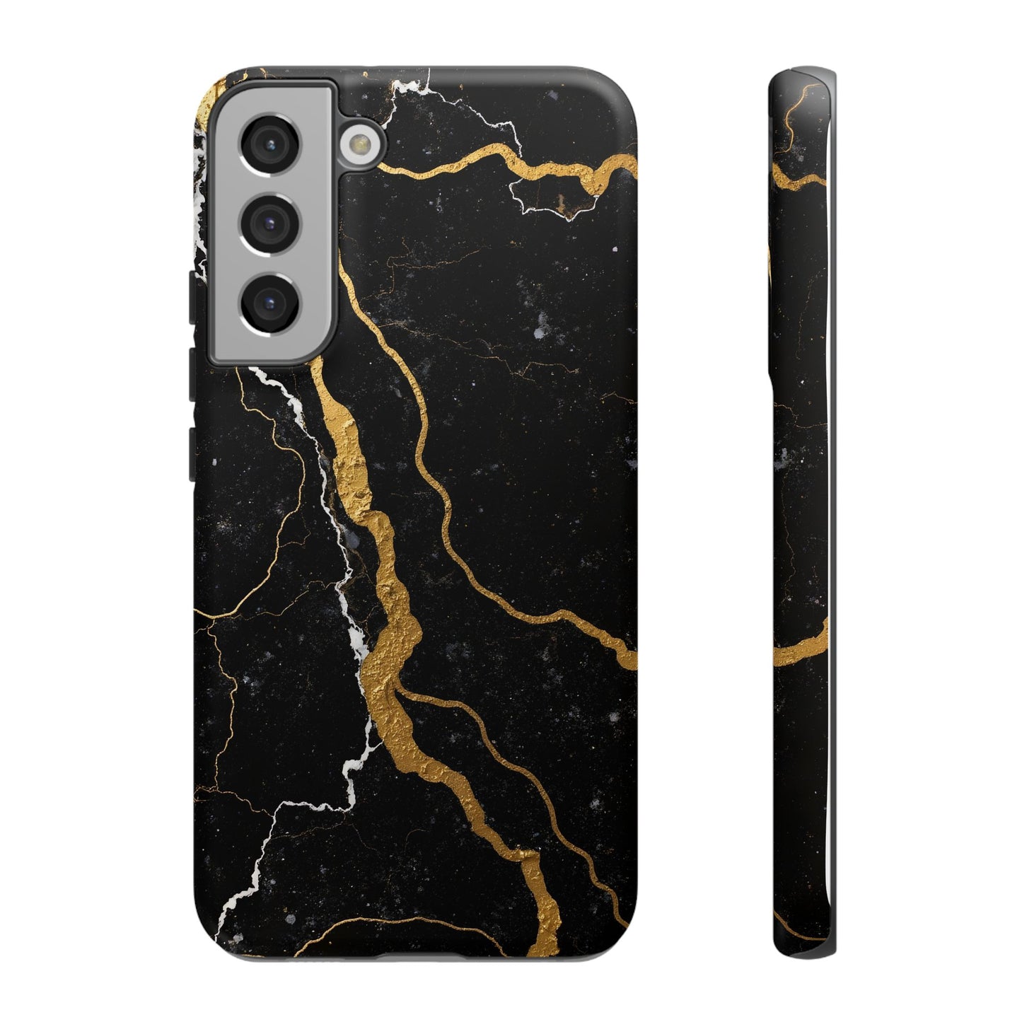 Black & Gold Marble Design Illustration Design Phone Case