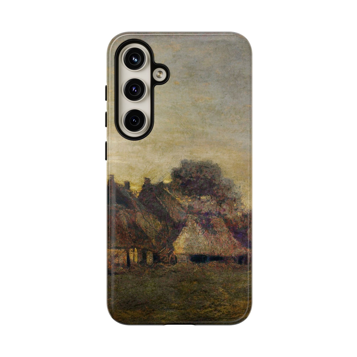 Van Gogh Village Painting Phone Case - iPhone, Samsung, Pixel - Artistic Starry Night Cover, Gift for Art Lovers