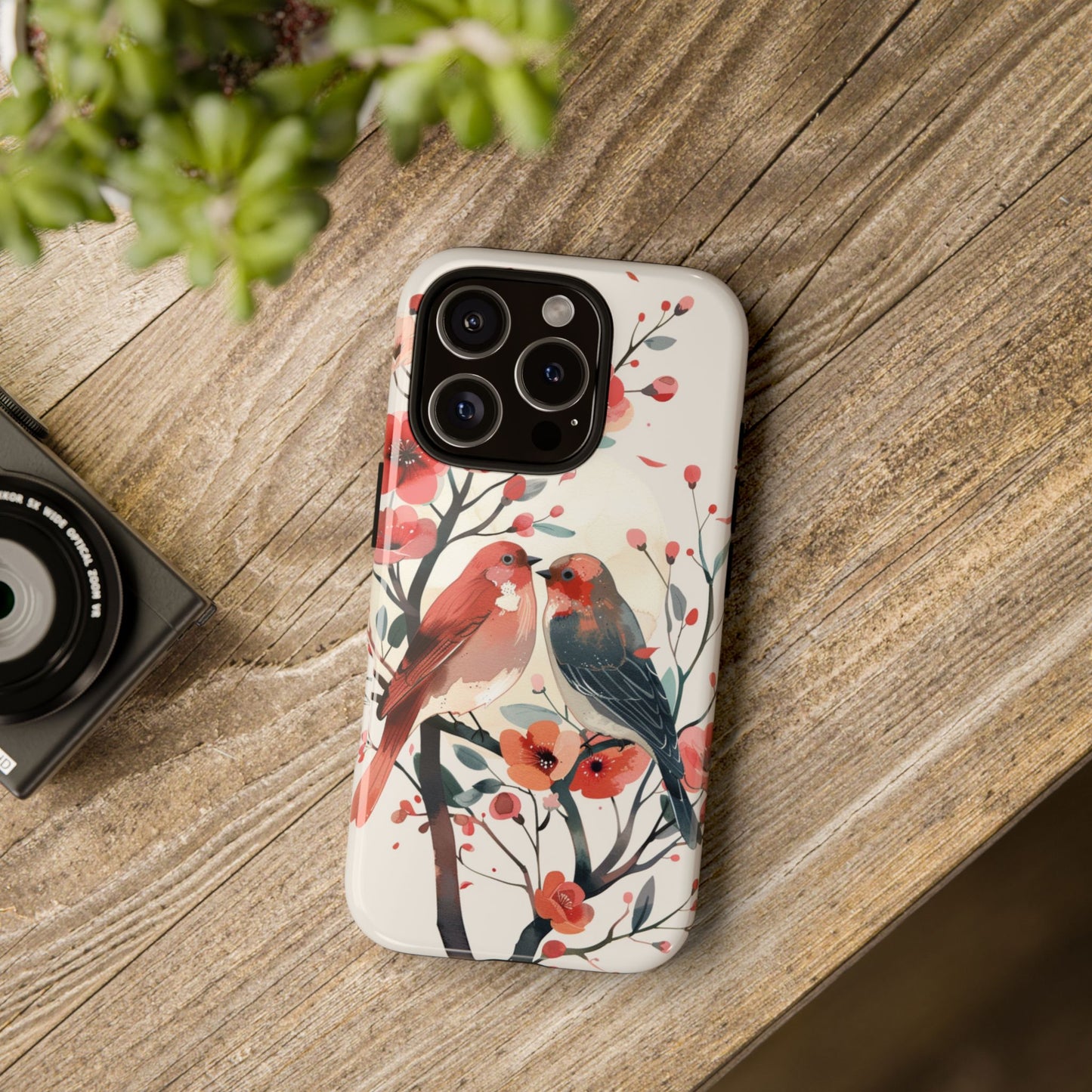 Floral Birds Phone Case β Elegant Nature-Inspired Design for iPhone, Samsung & Google Pixel