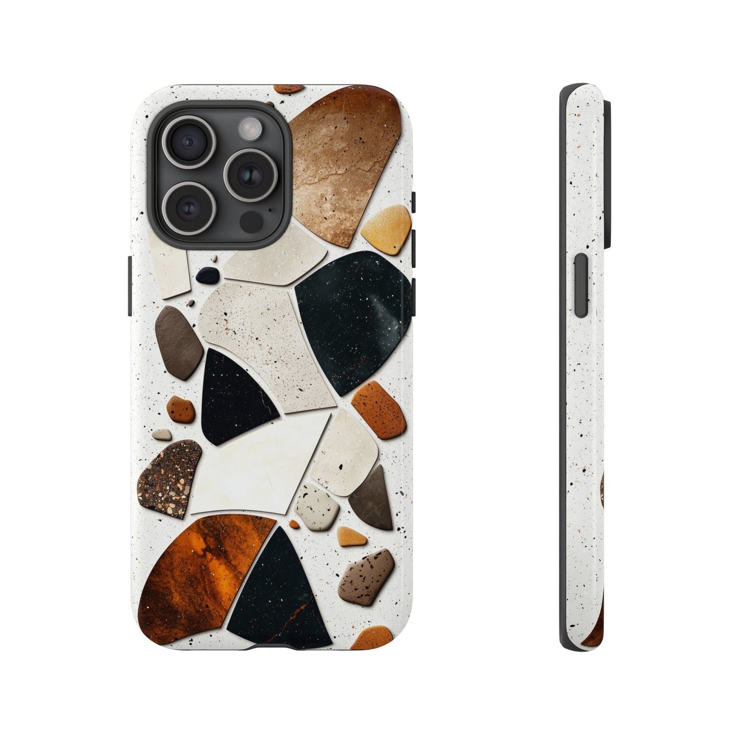 Earthy Terrazzo Abstract Phone Case β Natural & Bold for iPhone, google Pixel & Samsung
