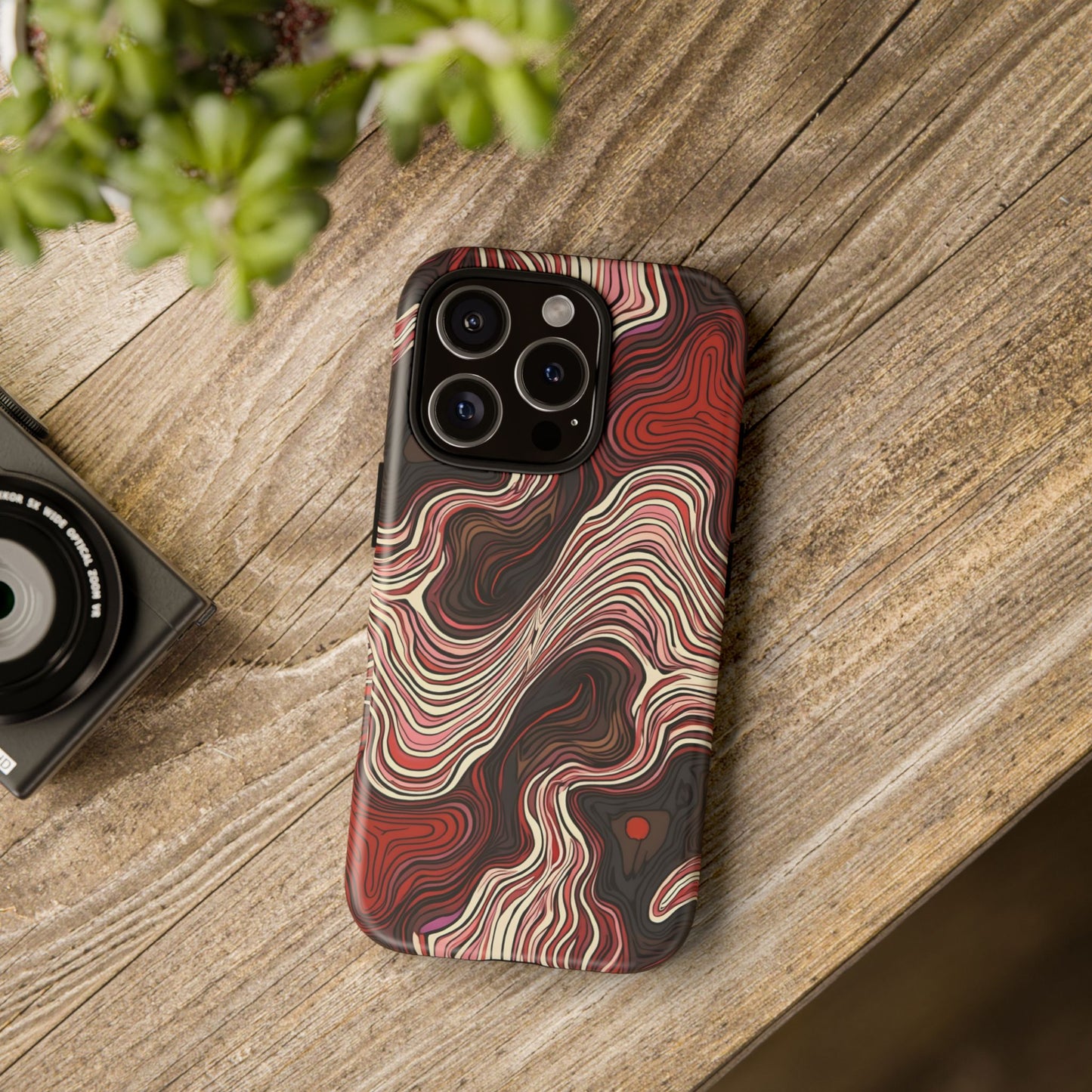 Abstract wavy illusion with swirling lines | Pattern Design