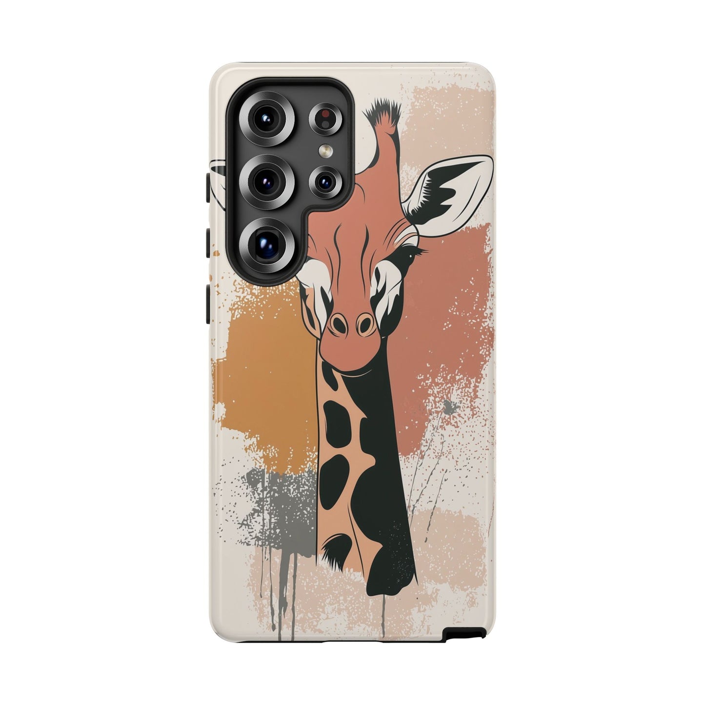 Tall & Graceful: Giraffe Splatter Art Phone Case for iPhone, Samsung & Pixel