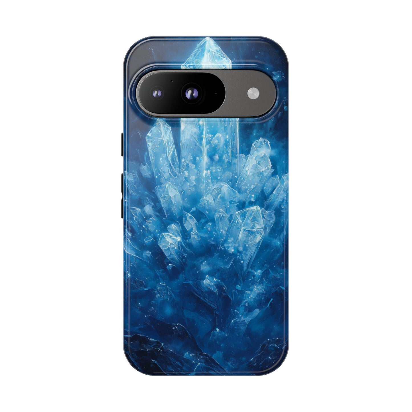 Cosmic Ice Crystal Matching Couple Phone Case – A Dazzling Duo for iPhone, Samsung & Google Pixel