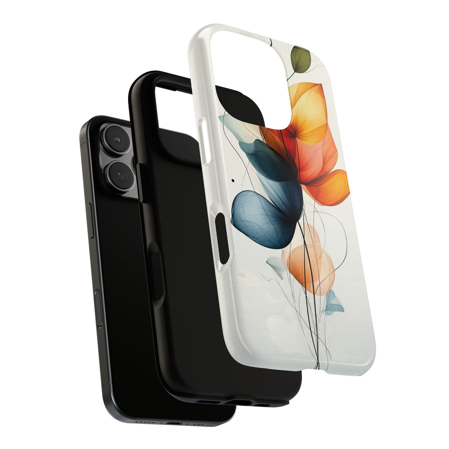 Whispering Petals – Elegant Floral Art Case for iPhone, Pixel & Samsung